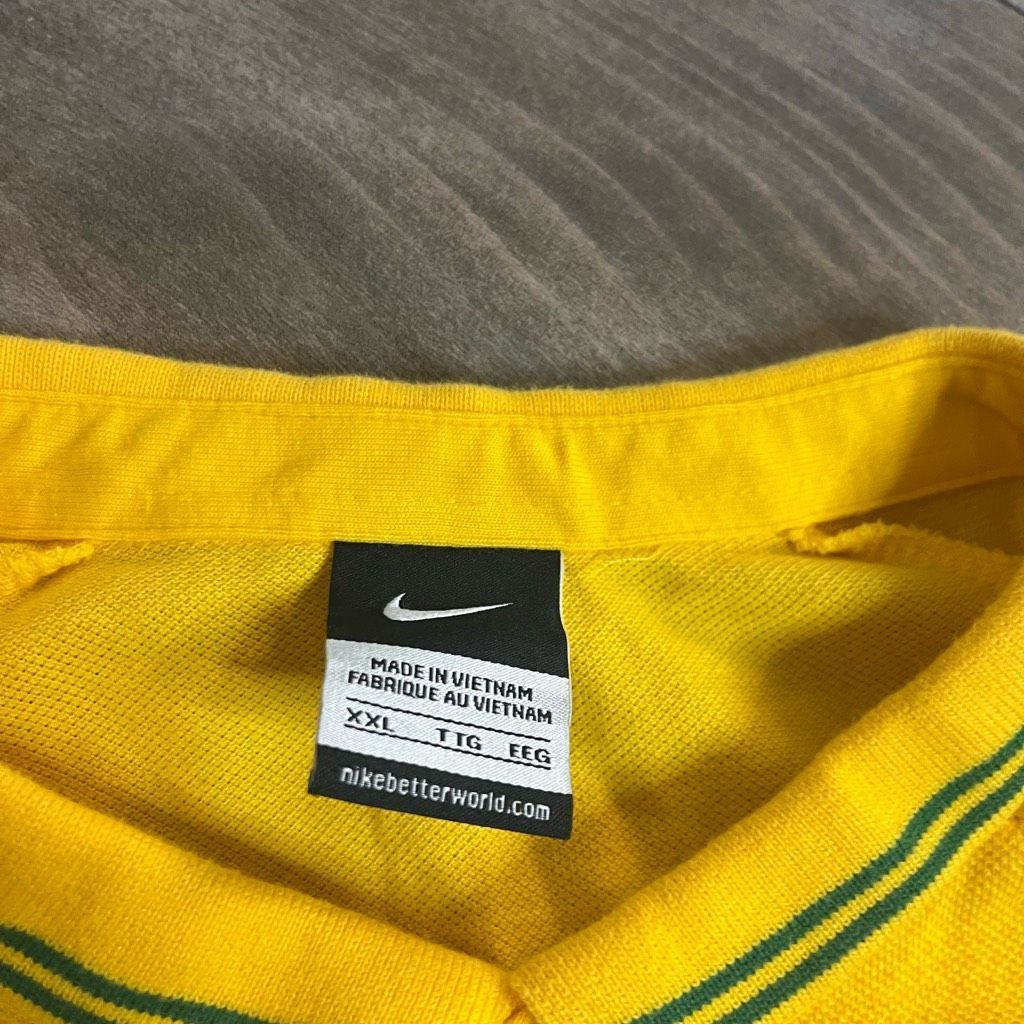 Nike Nike Brasil Yellow Athletic Casual Polo Men XXL Bin L-112 Size US XXL / EU 58 / 5 - 3 Thumbnail