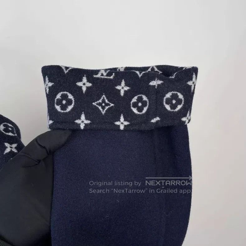 Louis Vuitton Louis Vuitton Dark blue floral print printed thin leather Size XS / US 0-2 / IT 36-38 - 3 Thumbnail
