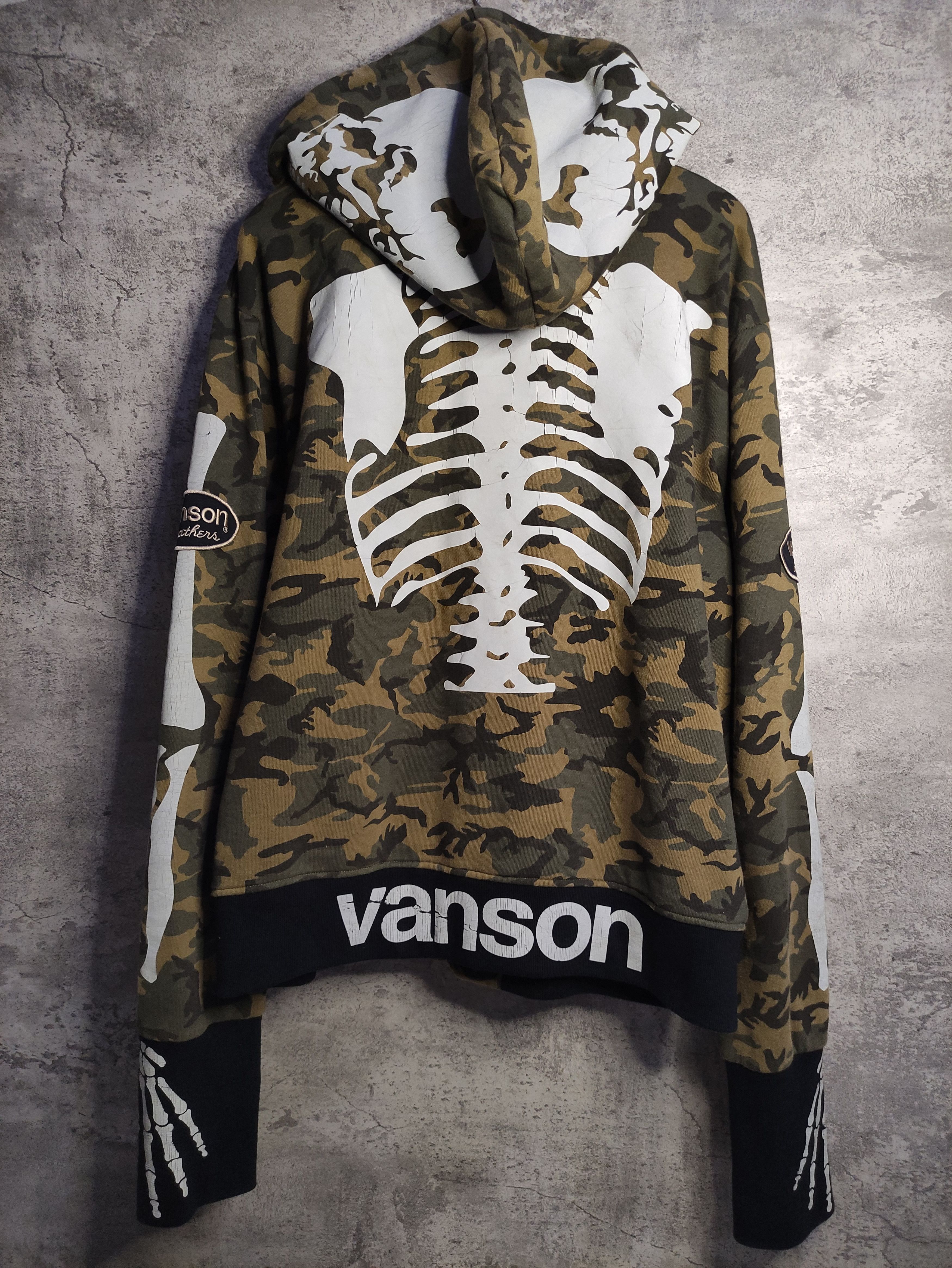 Bones × Vanson Leathers Vintage Rare - Vanson Bones Skeleton Camo Size US XXL / EU 58 / 5 - 2 Thumbnail