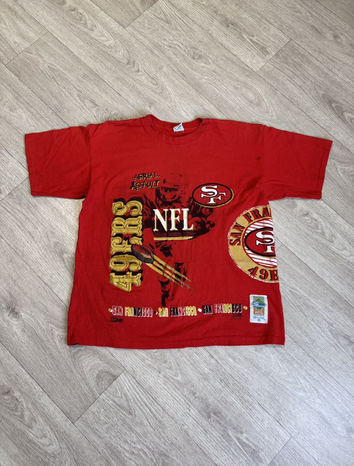 NFL 🔷Vintage NFL (Salem) San Francisco 49ers T-shirt 1991🔷 Size US L / EU 52-54 / 3 - 1 Thumbnail