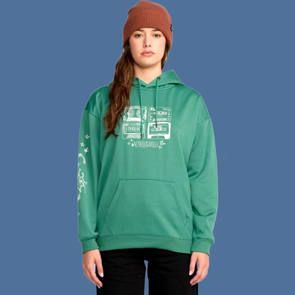 Volcom VINTAGE Brand New Womens 2026 Volcom Essential Hydro Hoodie Spruce Green Size Small Size S / US 4 / IT 40 - 1 Preview
