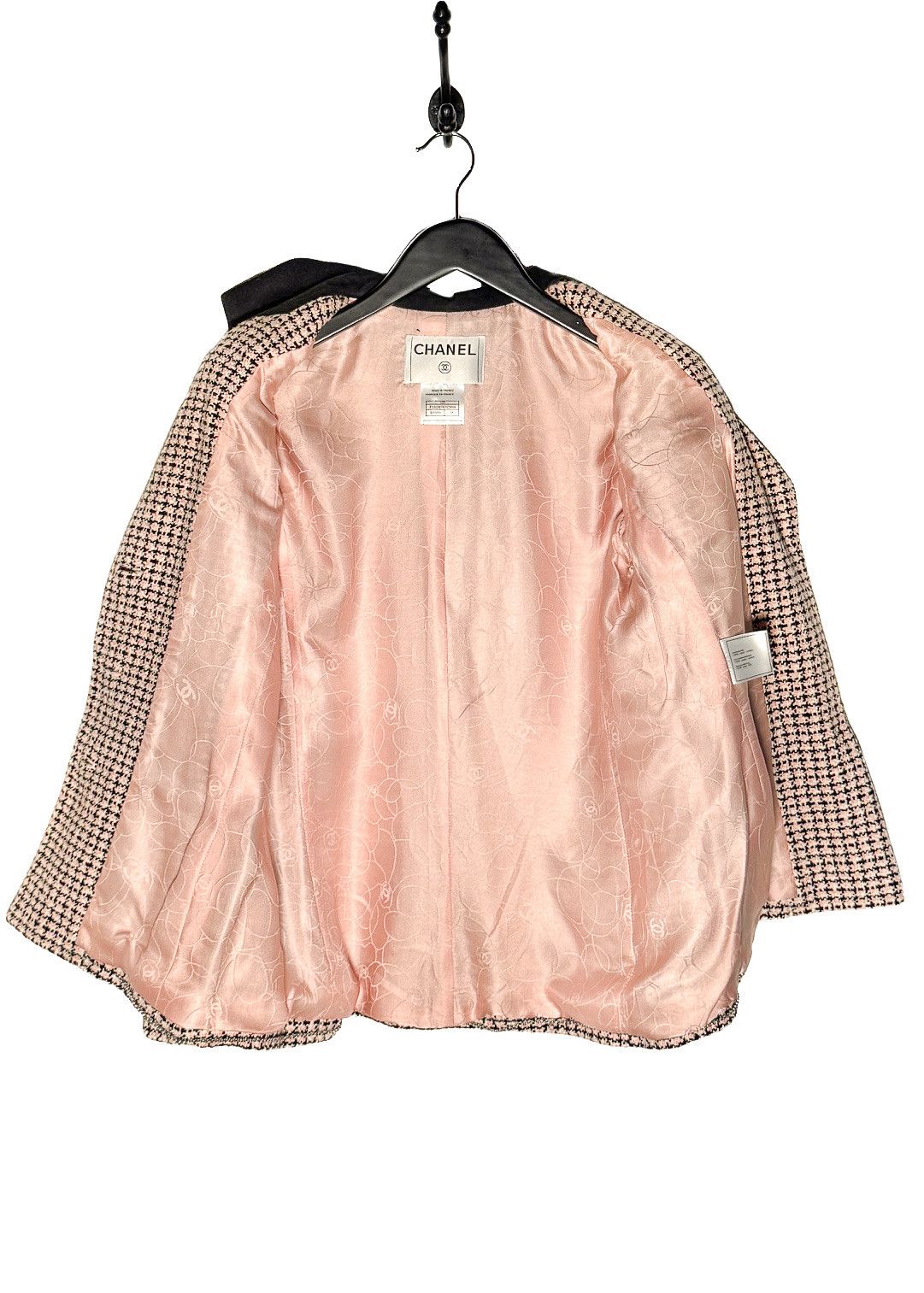 Chanel Chanel Vintage SS02 Black Pink Tweed Floral Accent Jacket Size S / US 4 / IT 40 - 10 Thumbnail