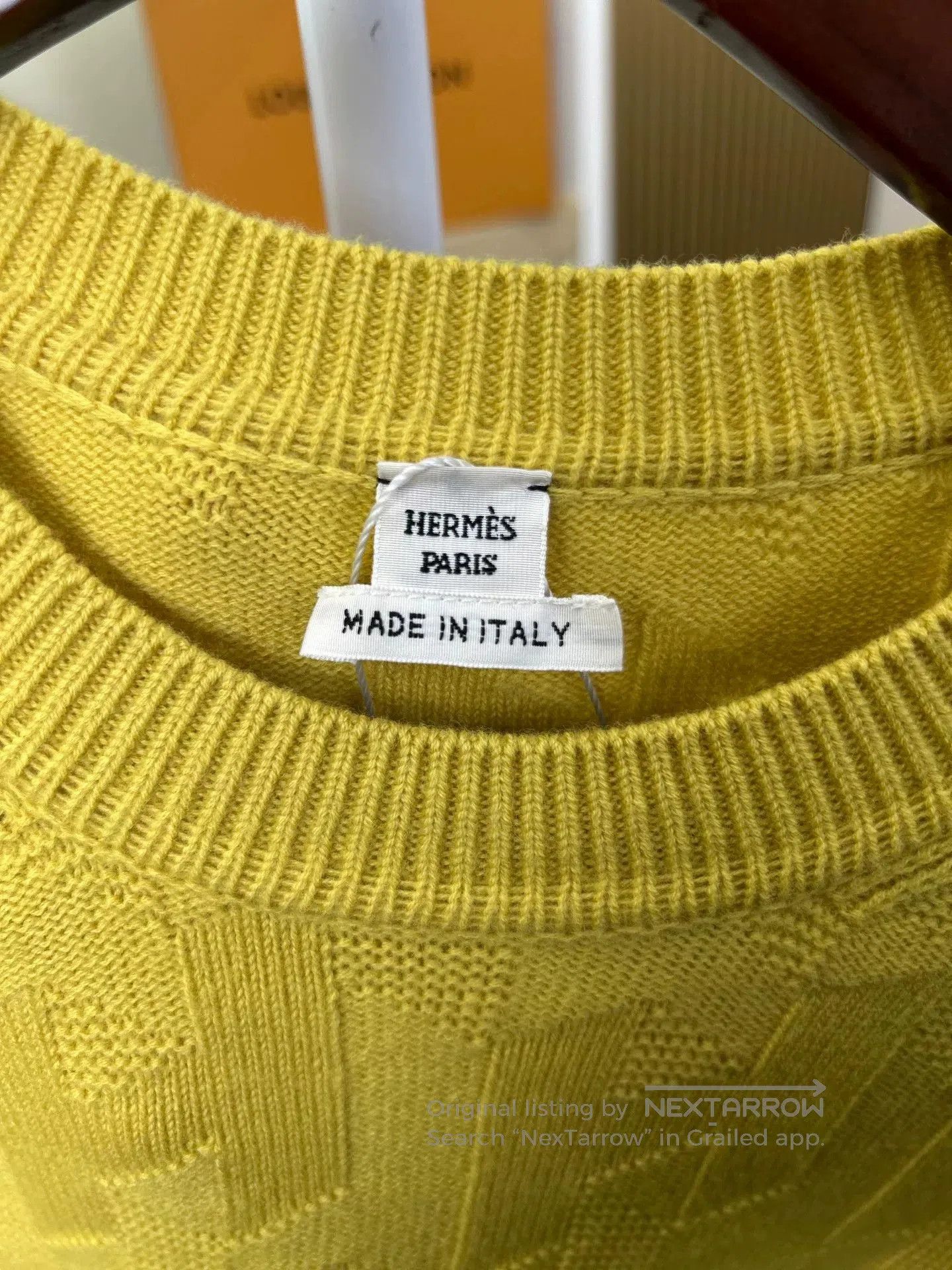 Hermes Hermes Yellow Wool Crewneck Sweater. Size US M / EU 48-50 / 2 - 3 Thumbnail