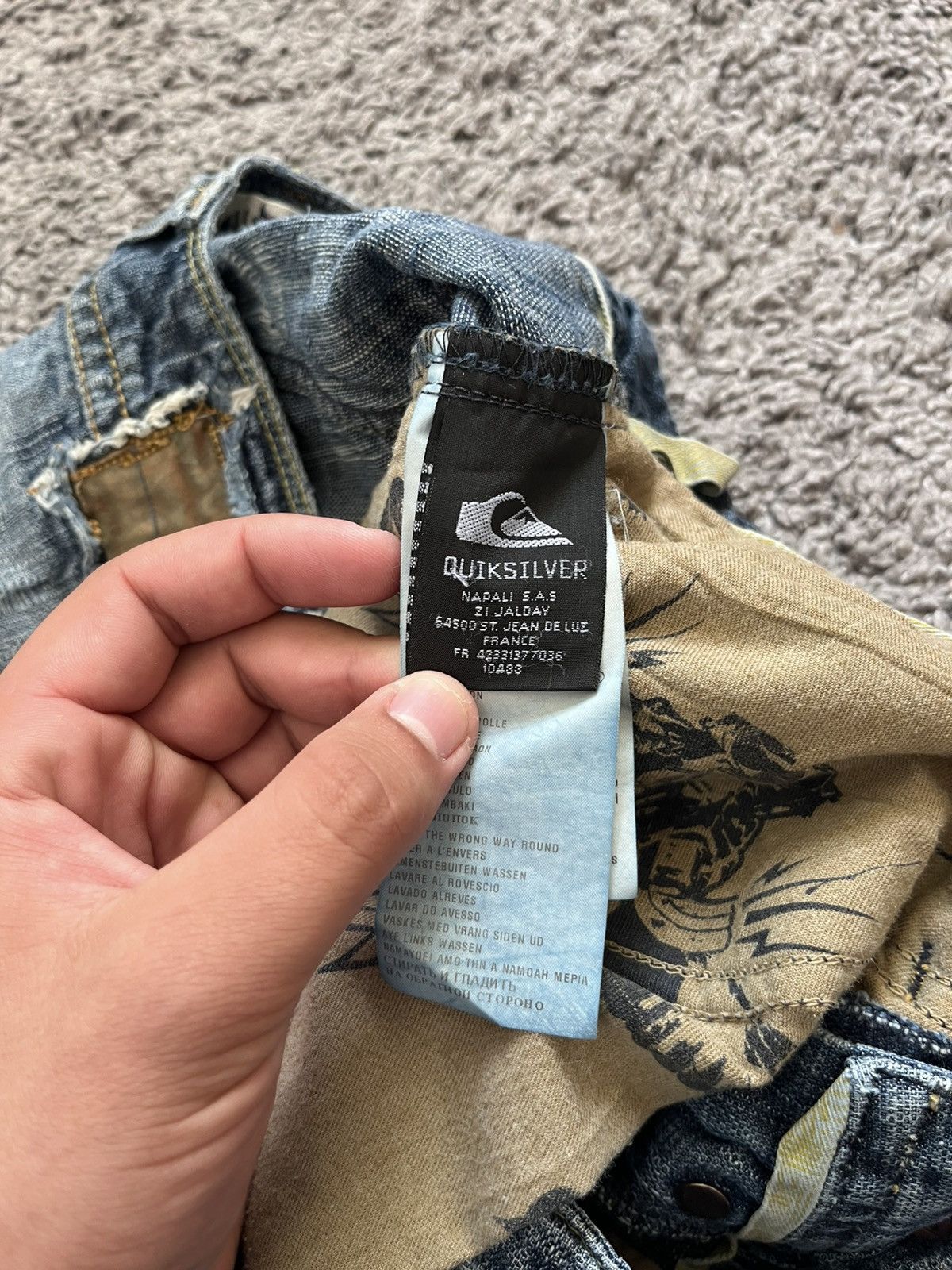 Denime Quiksilver vintage jeans Y2k Size US 31 - 7 Thumbnail