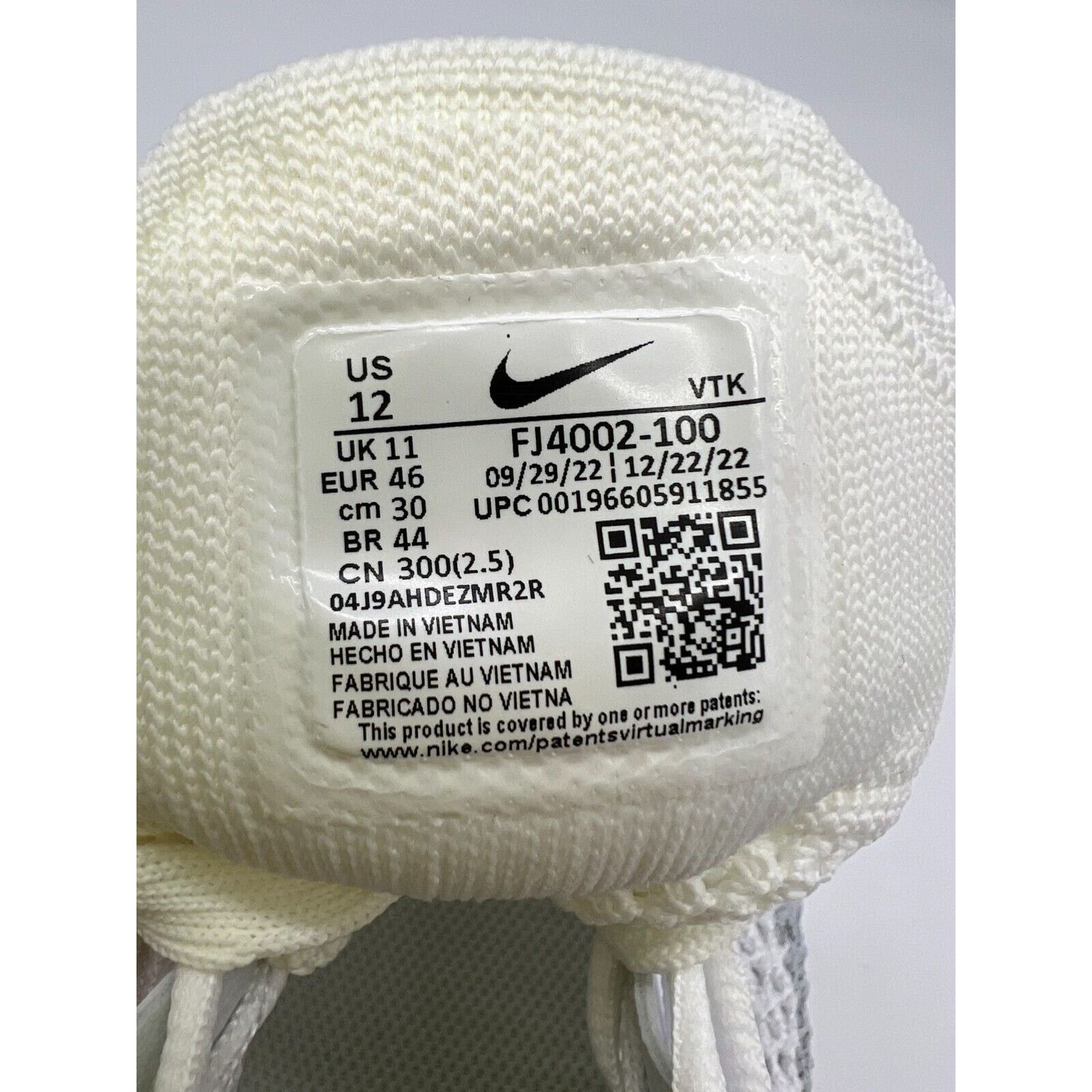 Nike Air Max Flyknit Racer NN Pure Platinum White Mens Sz 12