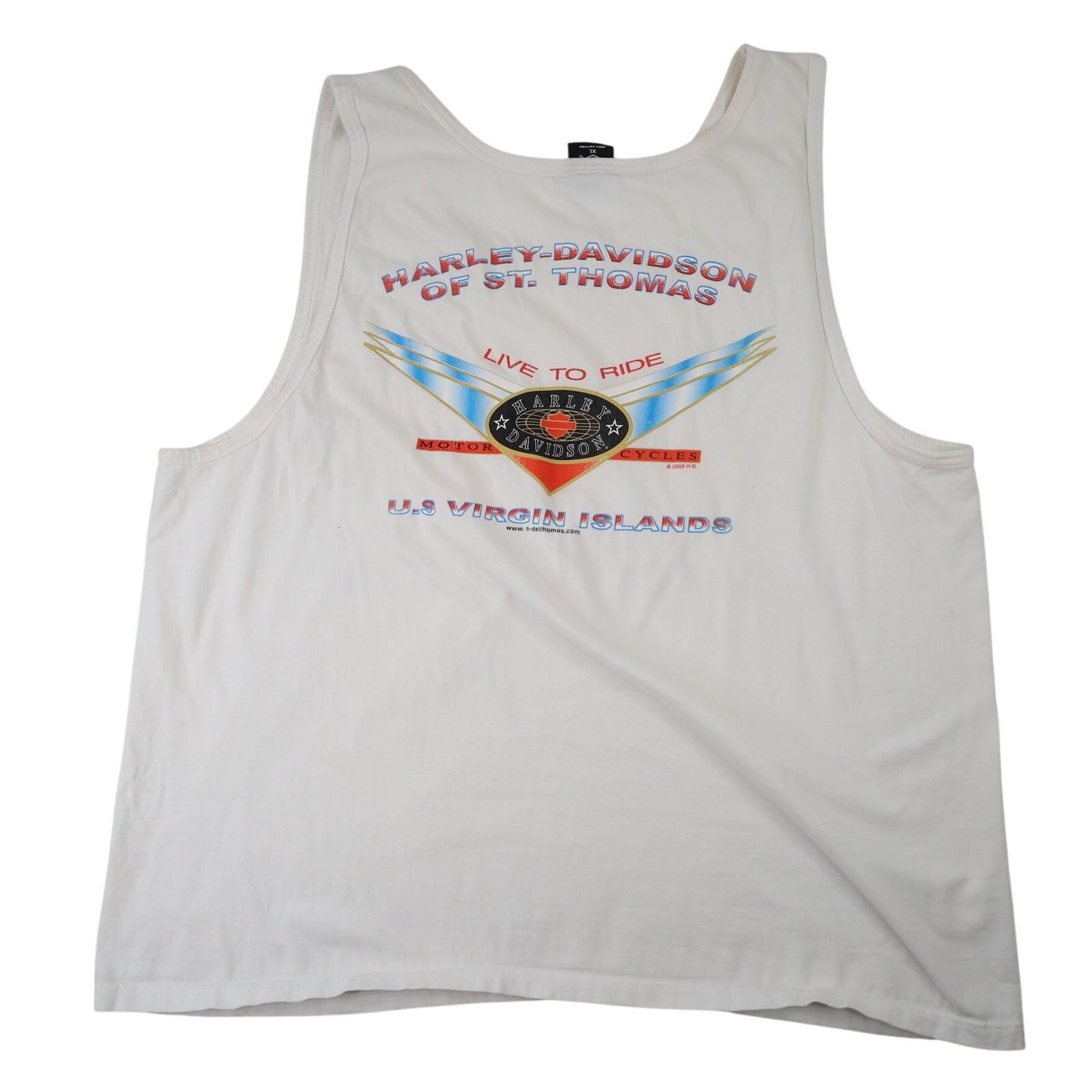 Harley Davidson × Vintage VTG Y2k Harley Davidson Genuine Motorcycles Graphic Tank Top Size US XL / EU 56 / 4 - 10 Thumbnail