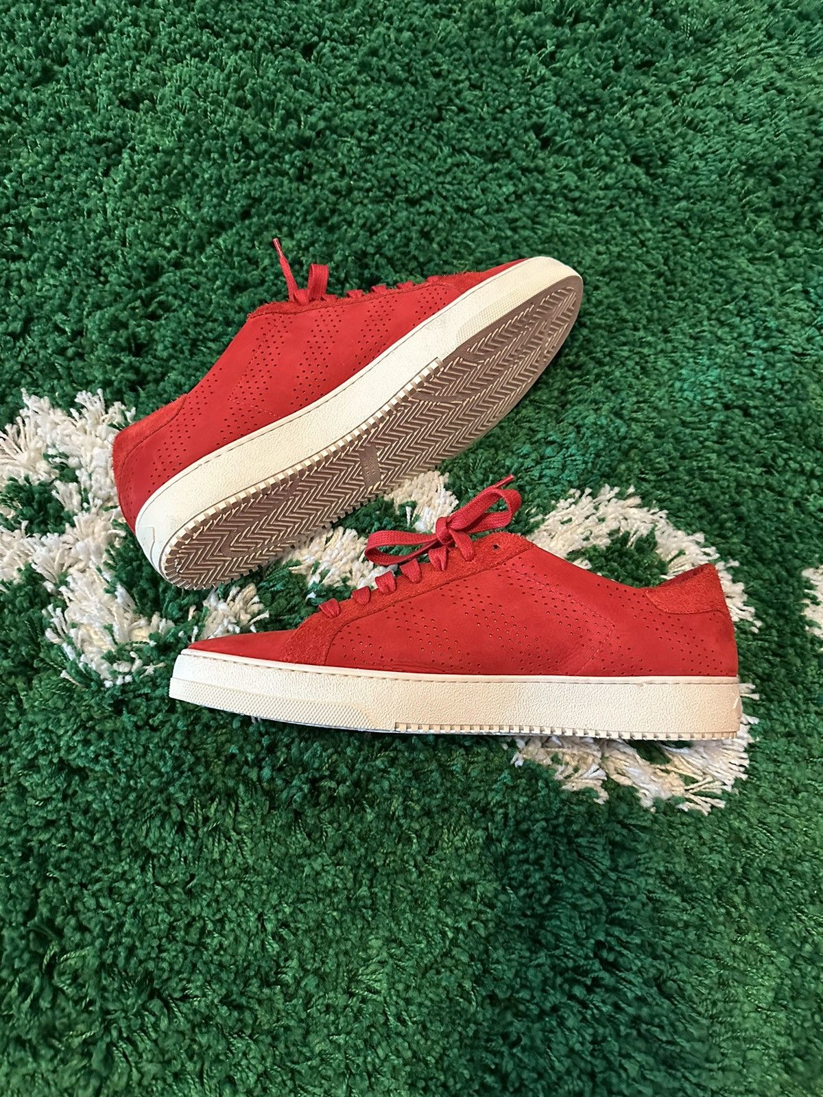 Off-White OW Perforated Sneakers Red 11 Size US 11 / EU 44 - 3 Thumbnail