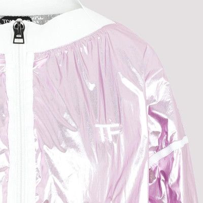 Tom Ford o1w1db10225 CS1204 Cropped Bomber Jacket in Lilac Size M / US 6-8 / IT 42-44 - 4 Thumbnail