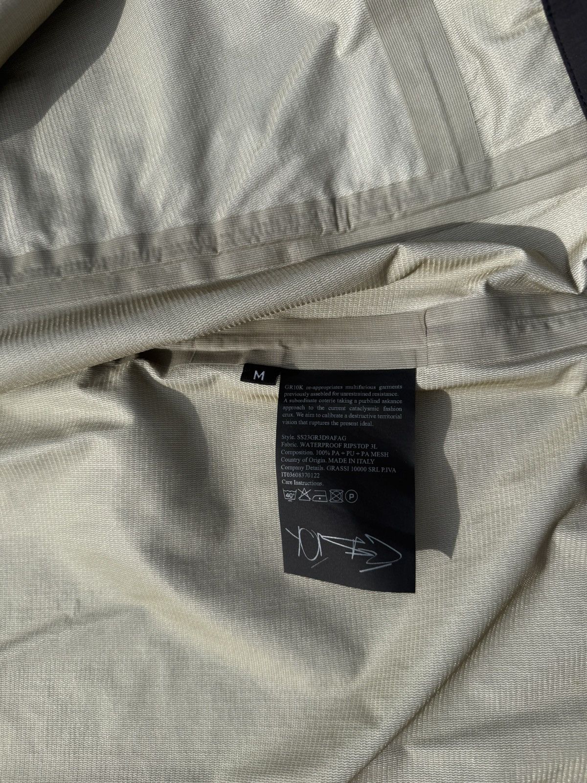 GR10K GR10K SS23 Asphalt Grey Waterproof Jacket Size US M / EU 48-50 / 2 - 10 Thumbnail