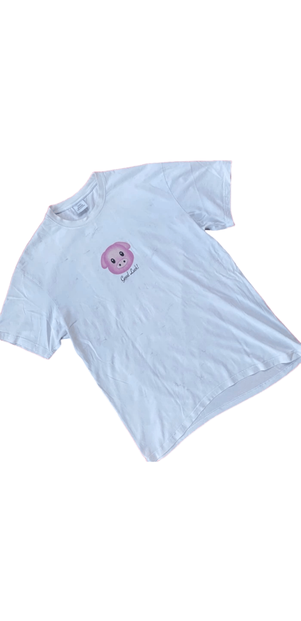 image of Vetements Lucky Pig Tshirt in White, Men's (Size XS)