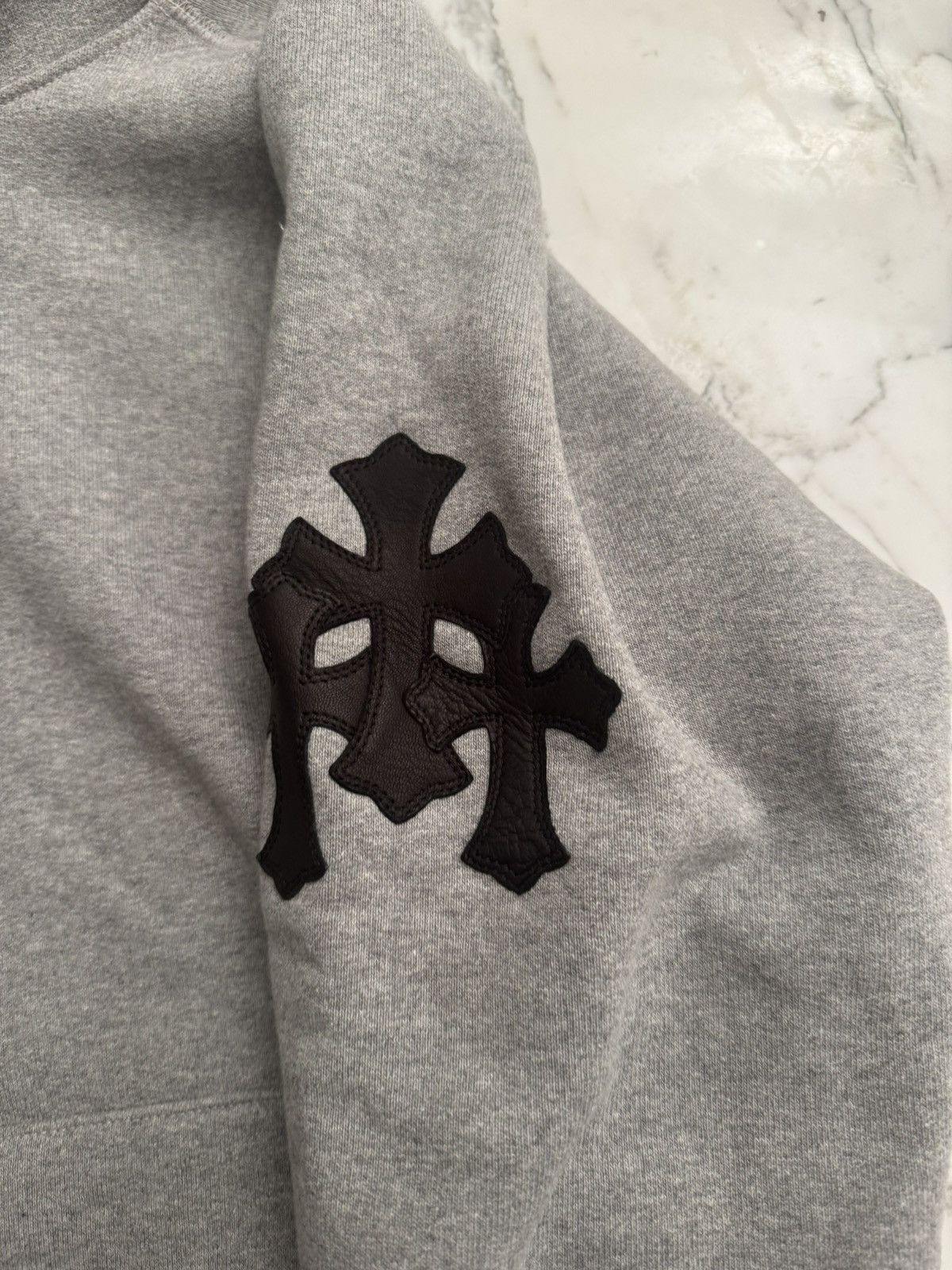 Chrome Hearts Chrome Hearts Paper Jam Cross Hoodie 'Heather Grey' Size US S / EU 44-46 / 1 - 2 Thumbnail