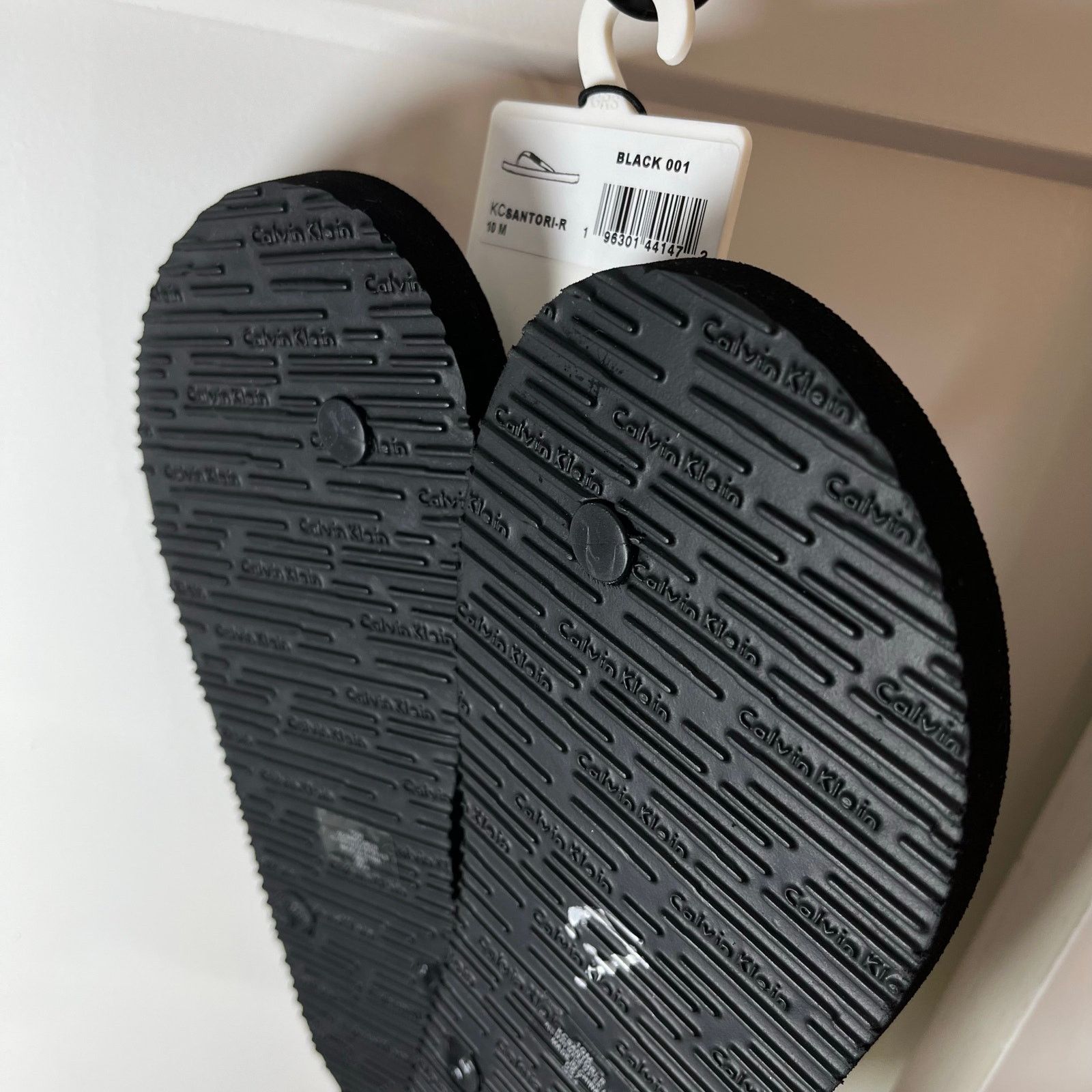 Calvin Klein •NEW• Calvin Klein CK Men’s Flip Flops in Black & White Size US 10 / EU 43 - 6 Thumbnail