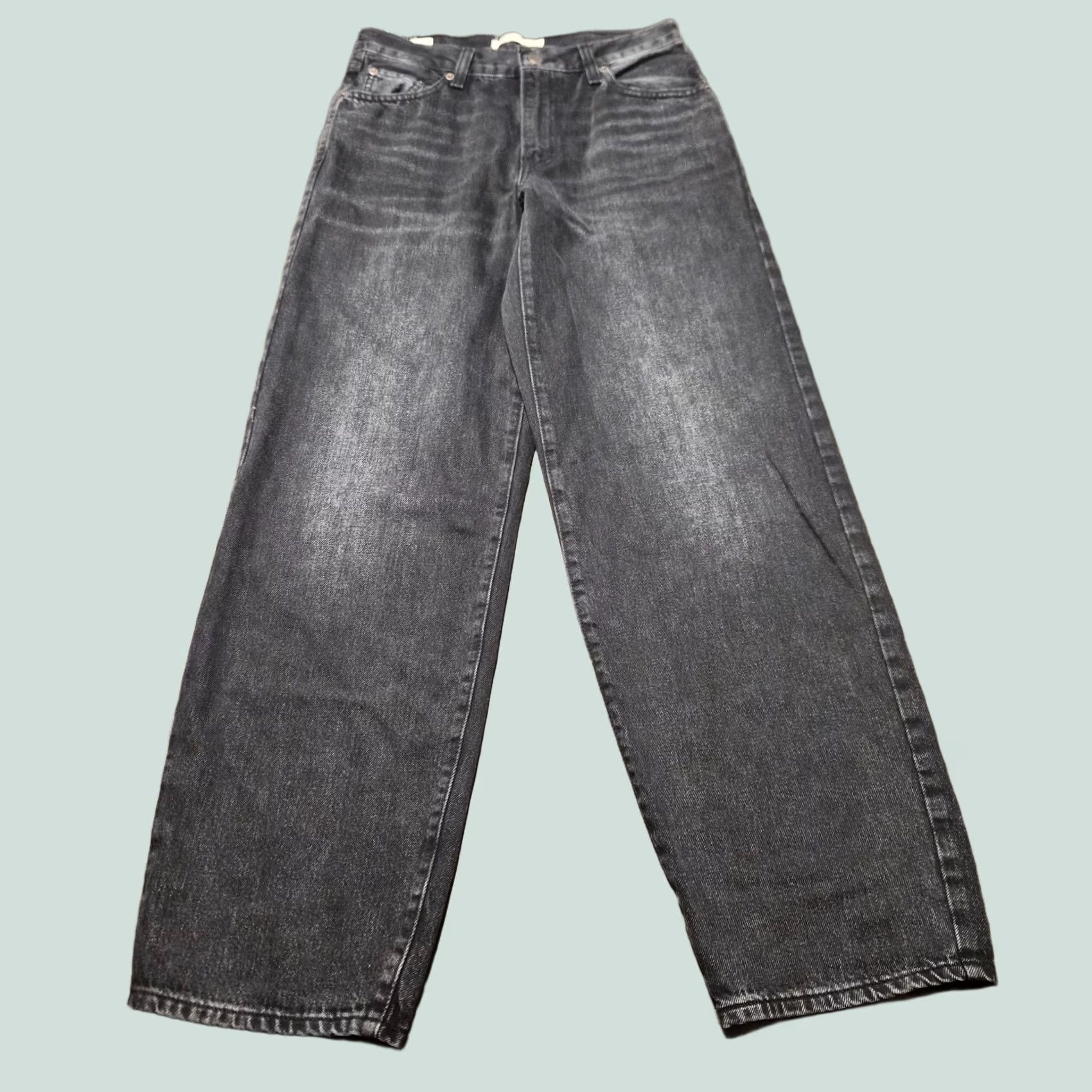 Levi's Levi's Premium Womens Baggy Jeans Size 26 X 31 Black Boho Relaxed Big E G242 Size 26" / US 2 / IT 38 - 1 Thumbnail