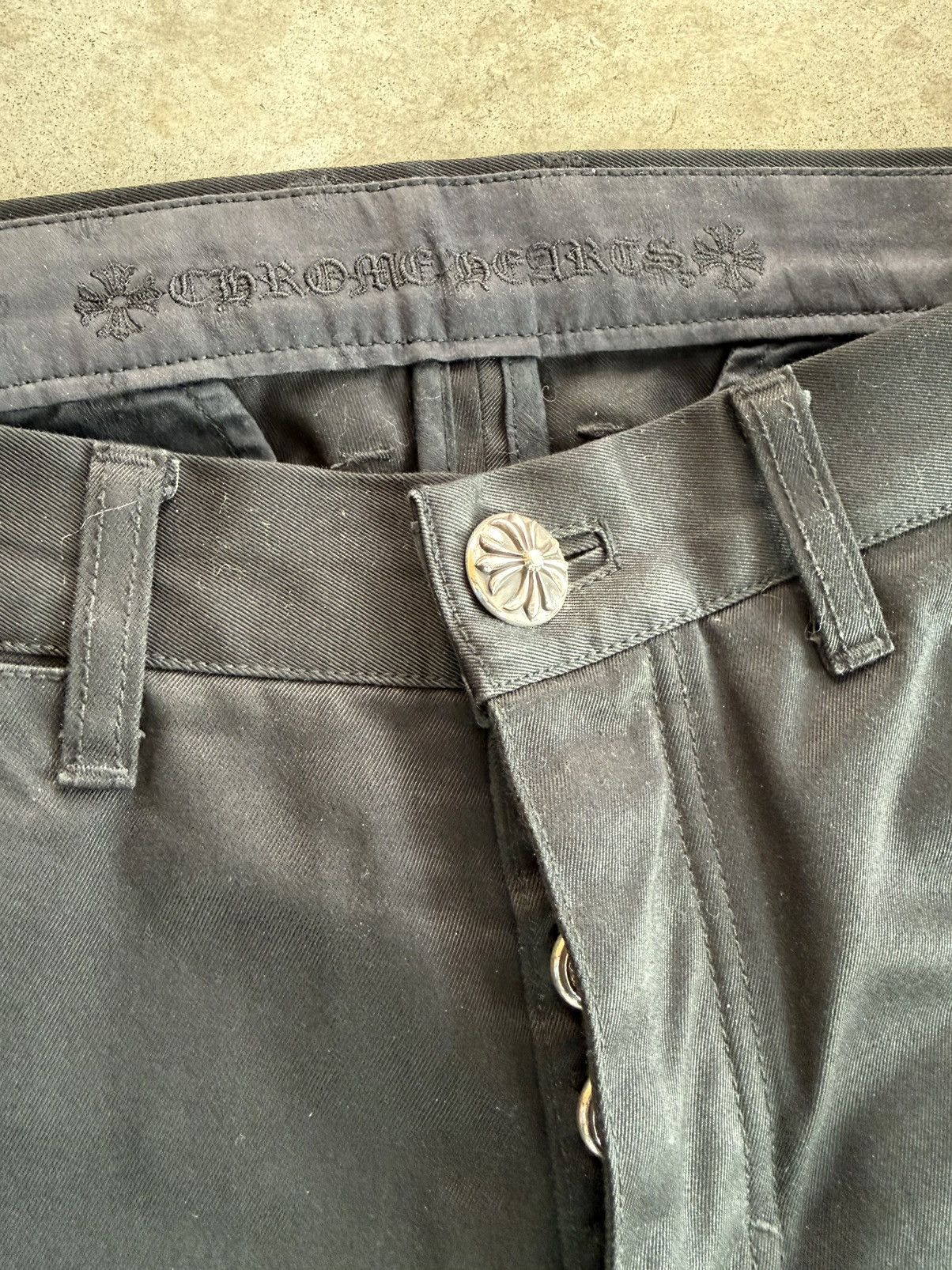 Chrome Hearts CHROME HEARTS FLOODED 40 LEATHER CAMO CROSS CARPENTER PANTS Size US 33 - 5 Thumbnail