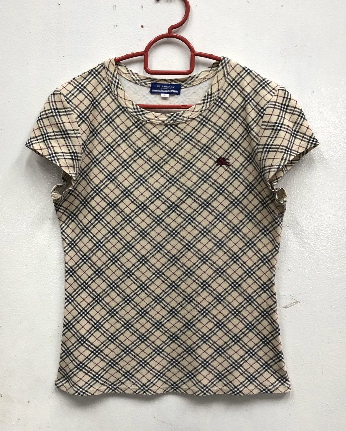 Burberry Burberry Blue Label Check Short-Sleeve Fitted T-Shirt Size S / US 4 / IT 40 - 7 Thumbnail