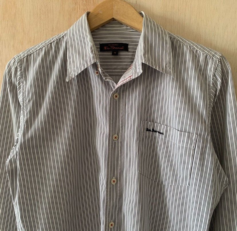 Ben Sherman × Designer × Vintage Ben Sherman London Button Up Stripes Shirts Size US M / EU 48-50 / 2 - 2 Thumbnail