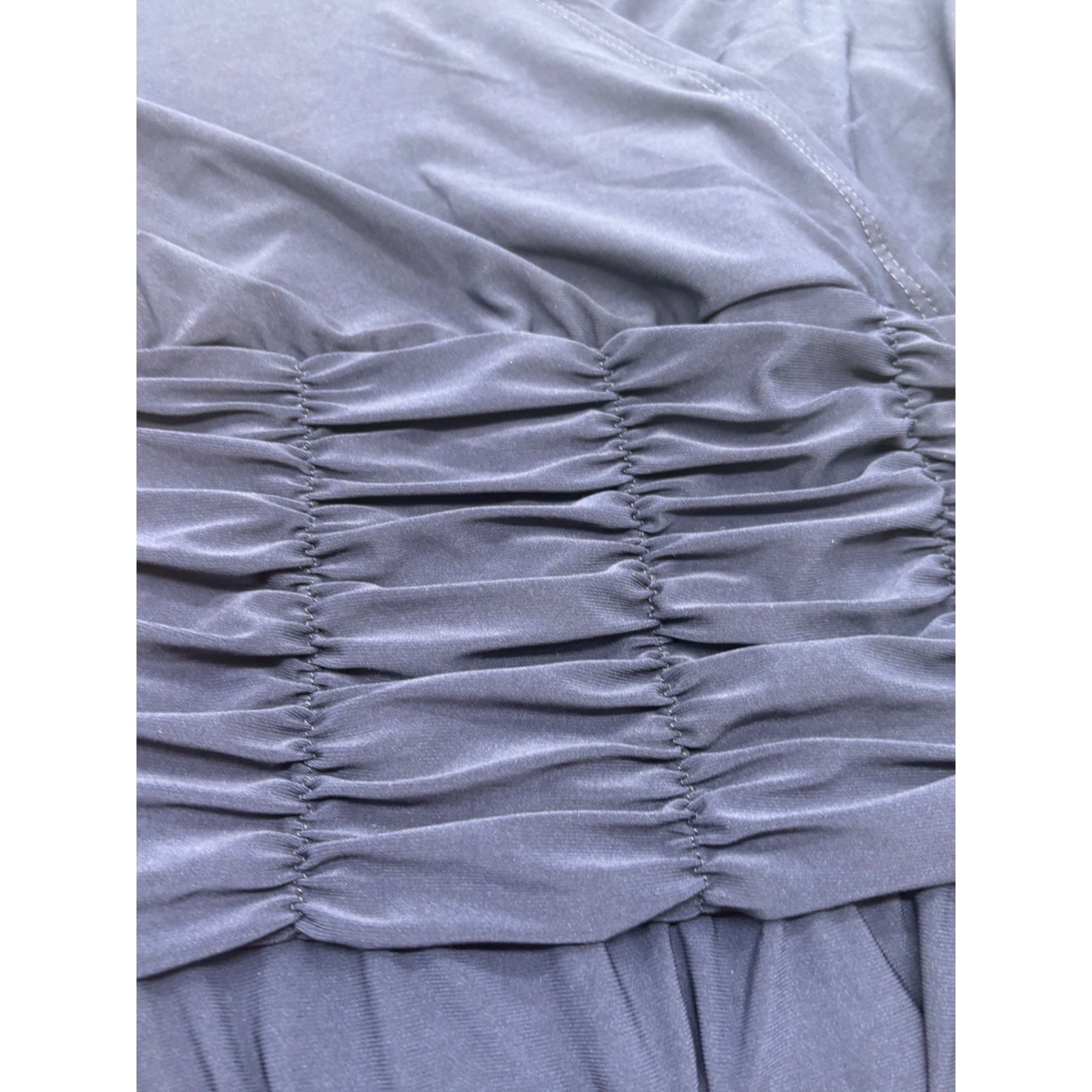 Other NY Collection Plus Size Ruched A-line Dress, Navy, Sz. 2X Size ONE SIZE - 7 Thumbnail