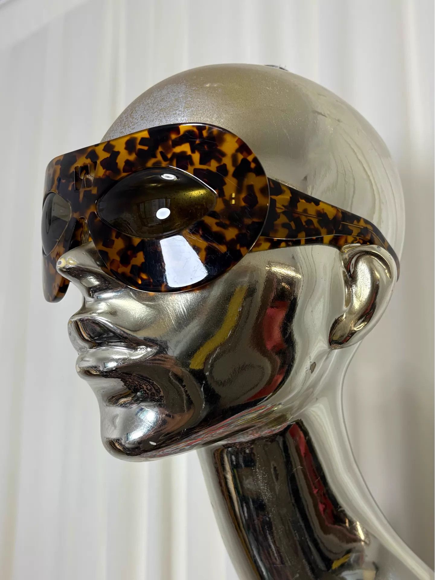 Walter Van Beirendonck WVB W&LT Archive Leopard Logo Oversized Sunglasses Size ONE SIZE - 2 Thumbnail