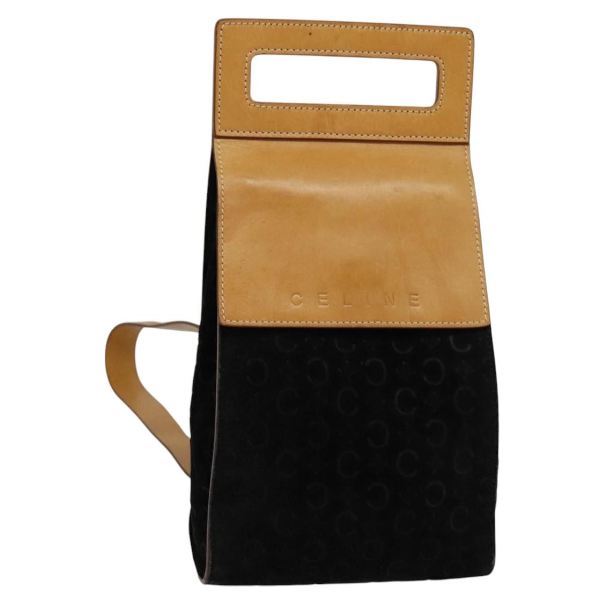 Celine CELINE C Macadam Canvas Shoulder Bag Suede Black Size ONE SIZE - 1 Thumbnail