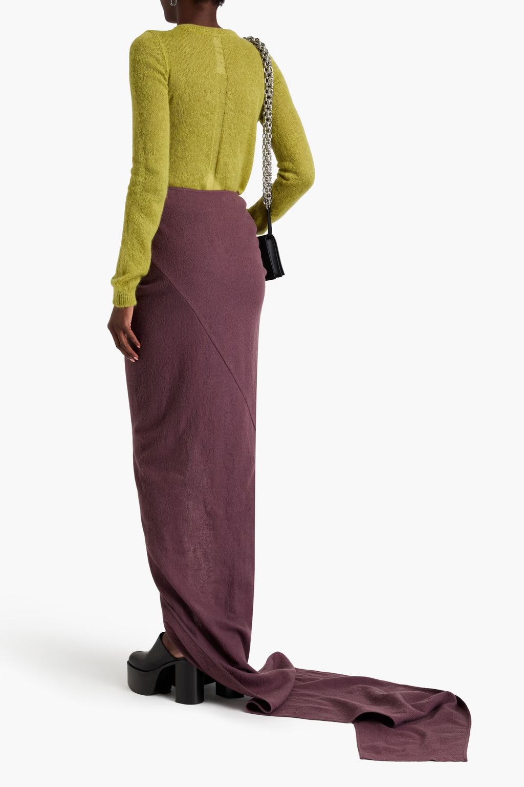 Rick Owens o1y0126 Maxi Skirt in Mauve Size 27" / US 4 / IT 40 - 3 Thumbnail