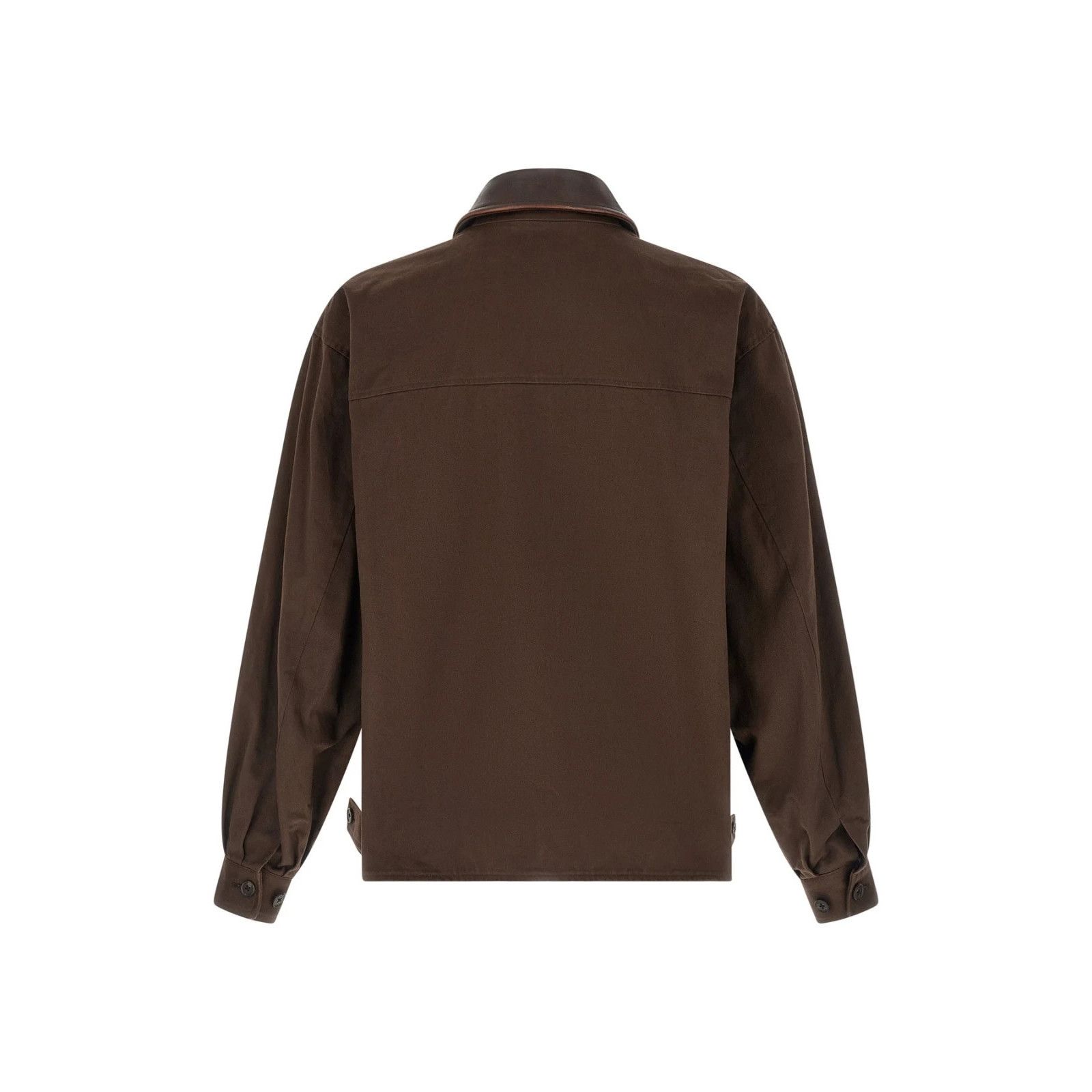 Other SSSTEIN Leather Collar Brown Cotton Oversized Jacket New & A Size US S / EU 44-46 / 1 - 2 Thumbnail