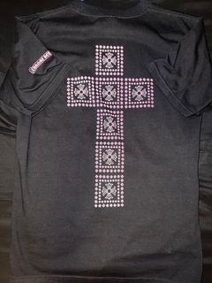 Chrome Hearts Style T-Shirt,Fancy cross T-shirt, Unique Cross Pink T-shirt , birthday gift for him