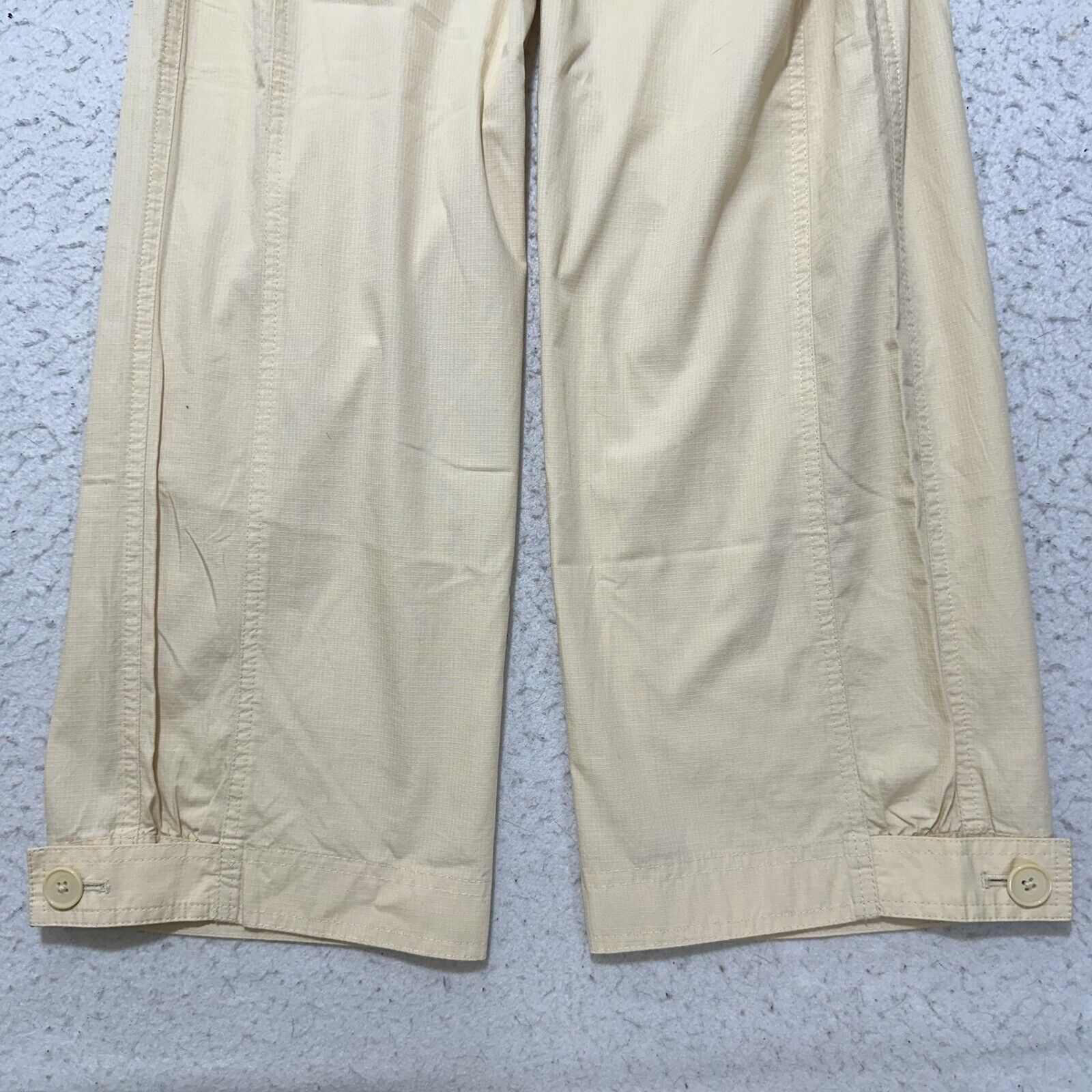 Ann Taylor LOFT Women's 6 (30x25) Capri Flat Front Pants Cream Size 28" / US 6 / IT 42 - 3 Thumbnail