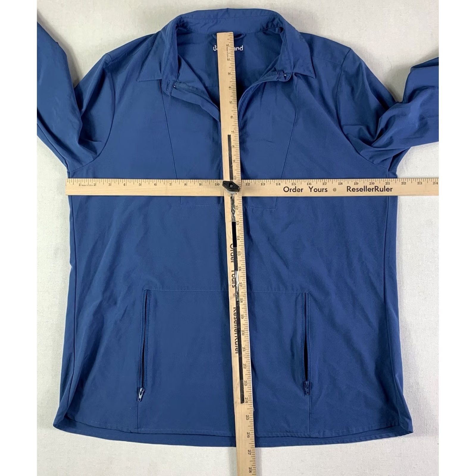 Vintage Betabrand Shirt Womens Large Blue Lightweight Collared Zipper Pullover Top Size L / US 10 / IT 46 - 3 Thumbnail