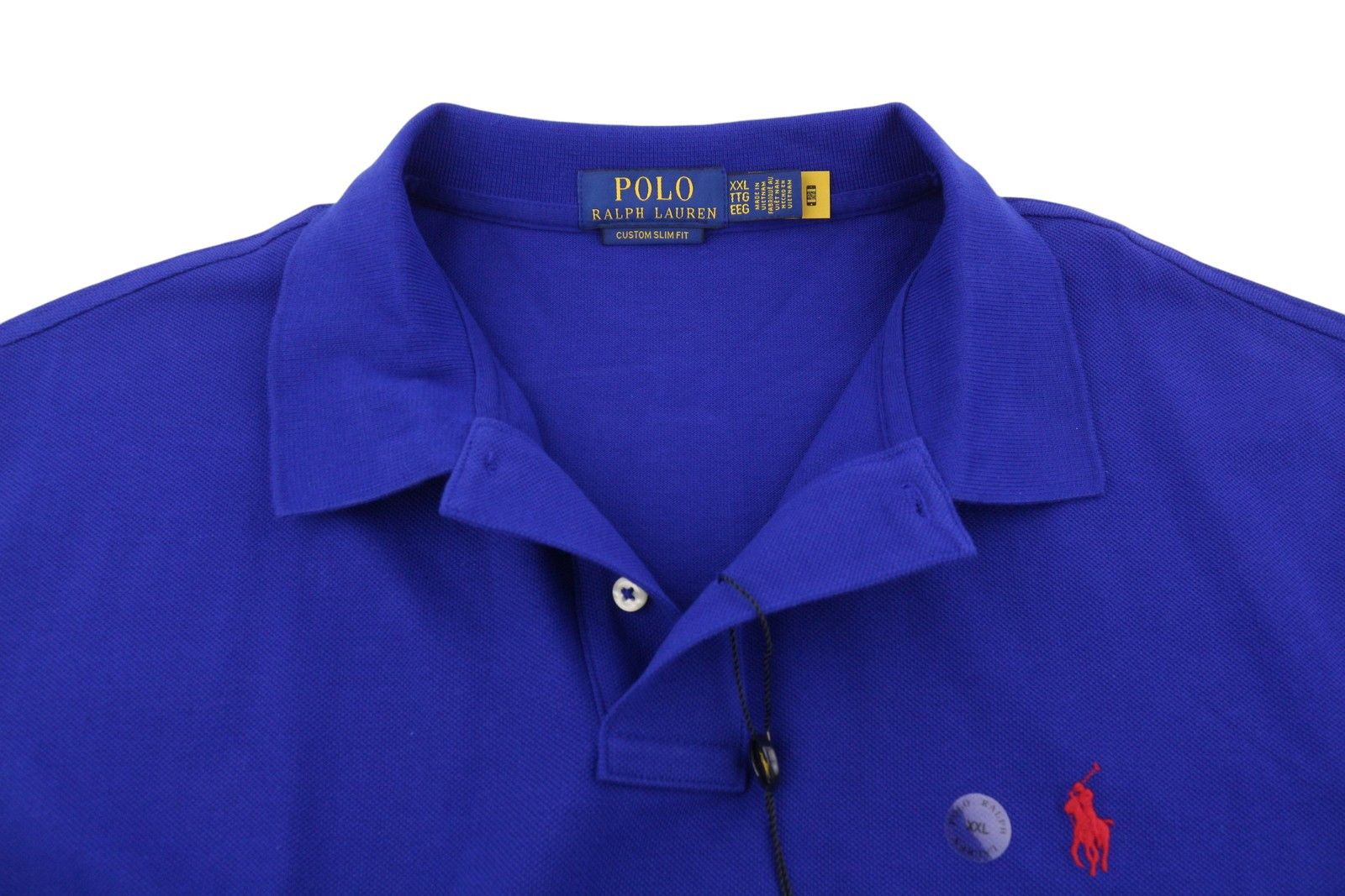 Ralph Lauren CUSTOM SLIM FIT 2XL Mid Blue Front Logo 87905 Size US XXL / EU 58 / 5 - 6 Thumbnail