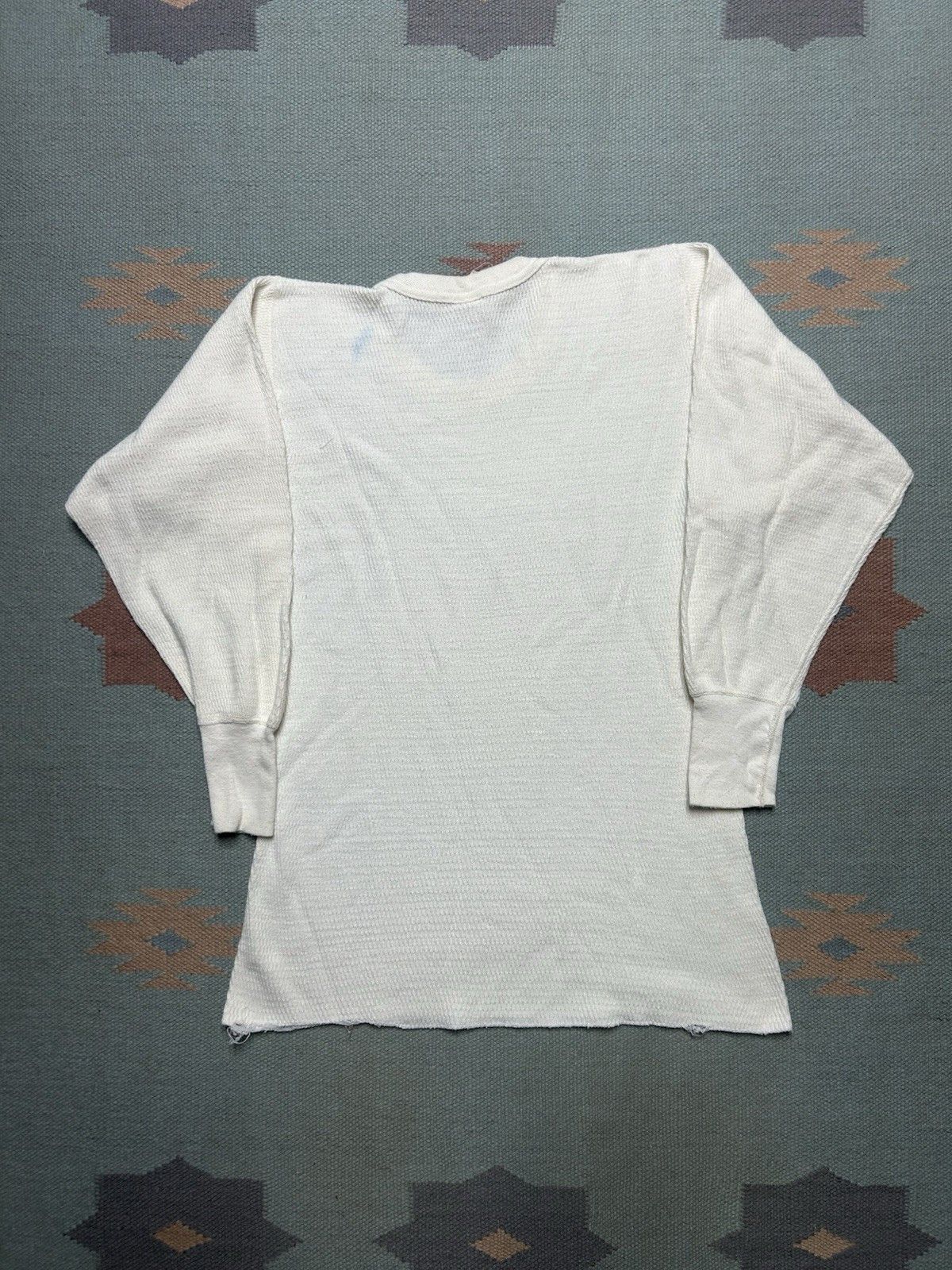 Vintage Vtg 70s waffle knit thermal shirt Sears base layer soft XL Size US XL / EU 56 / 4 - 4 Thumbnail