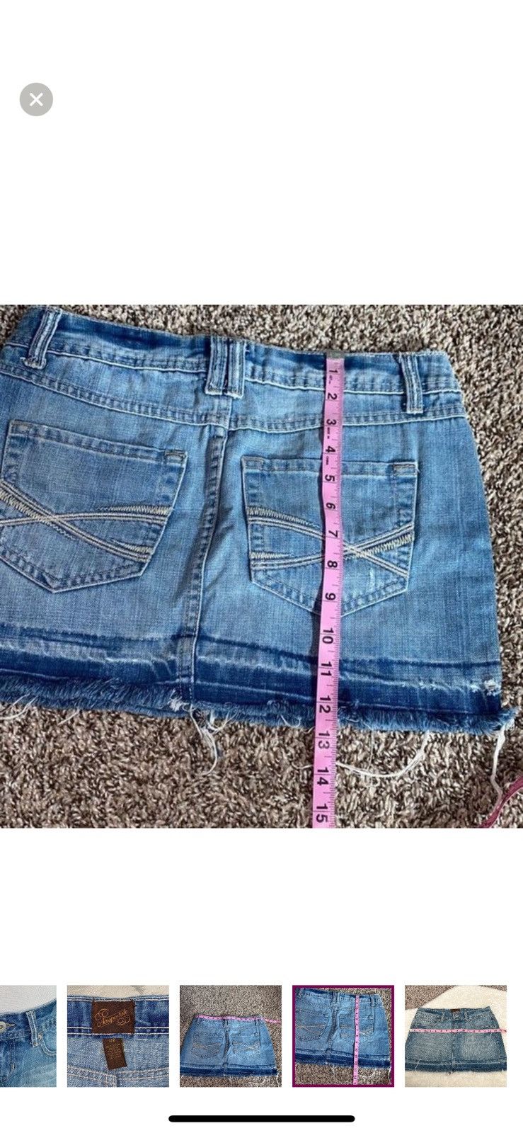 Aeropostale Aeropostale mini denim skirt size 1/2 Size 26" / US 2 / IT 38 - 4 Thumbnail