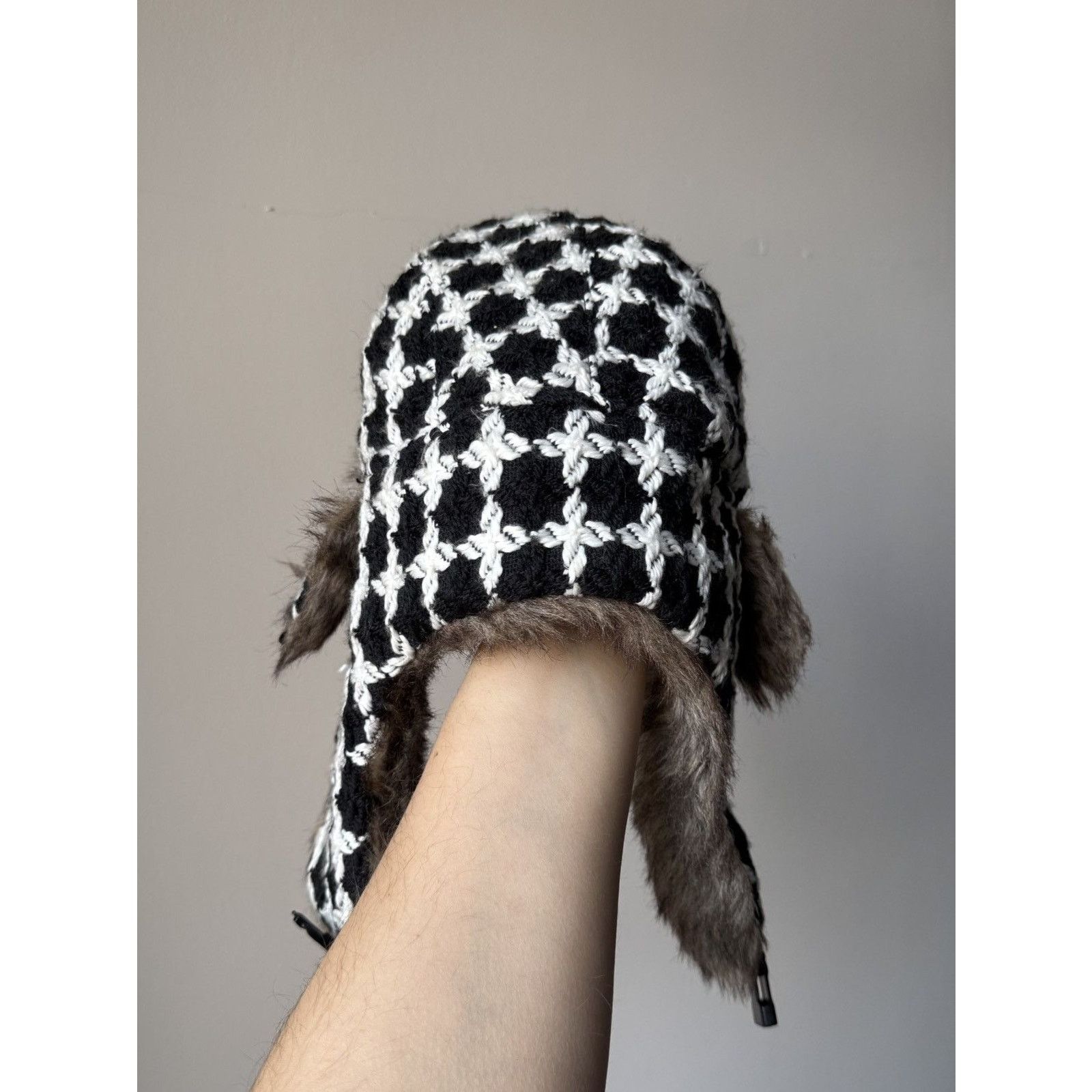 Japanese Brand Y2K Vintage Japanese Fuzzy Mohair Ushanka Hat Size ONE SIZE - 4 Thumbnail