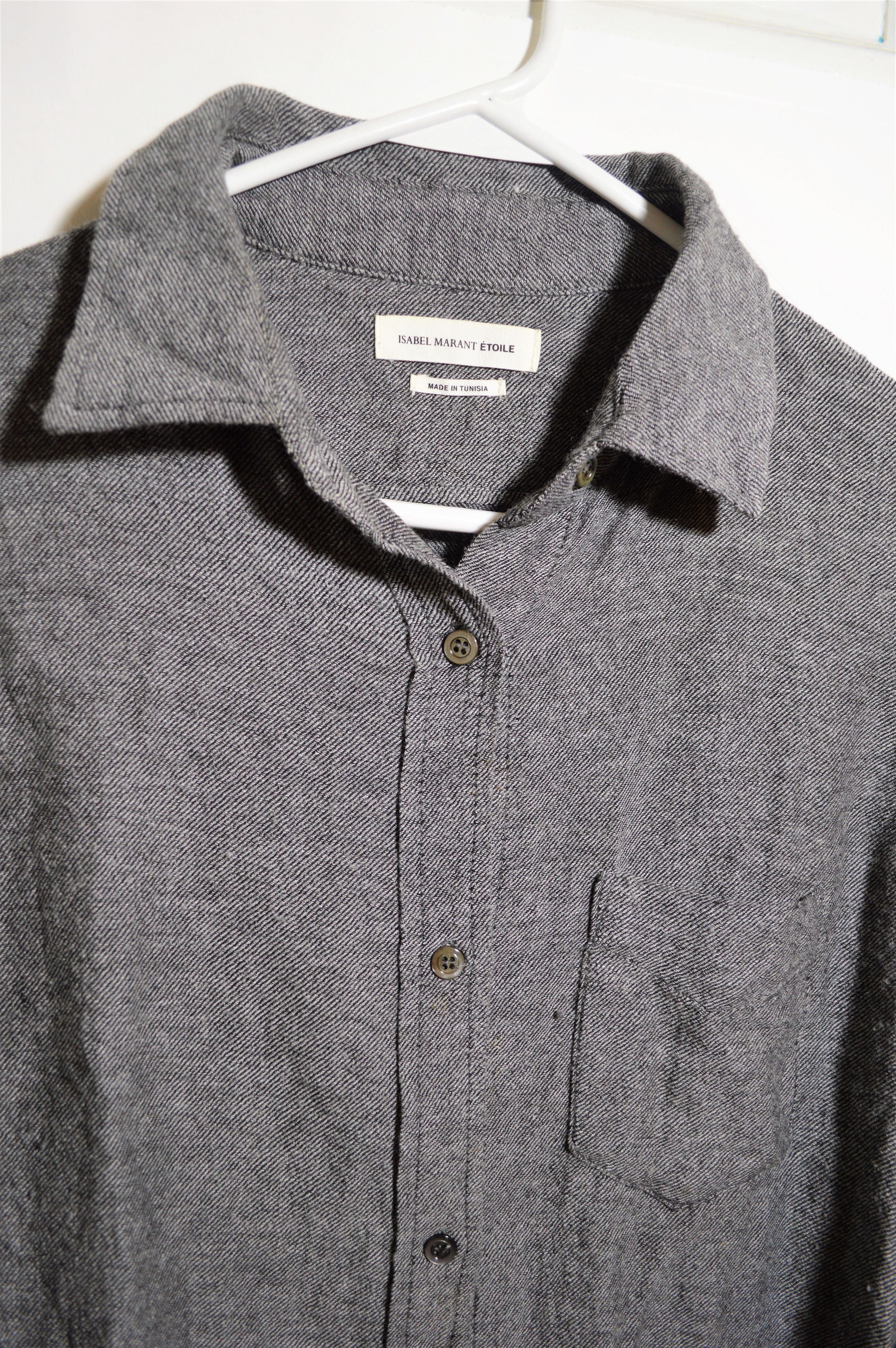 Isabel Marant Etoile Button Down Wool-Blend Shirt Size XS / US 0-2 / IT 36-38 - 3 Thumbnail