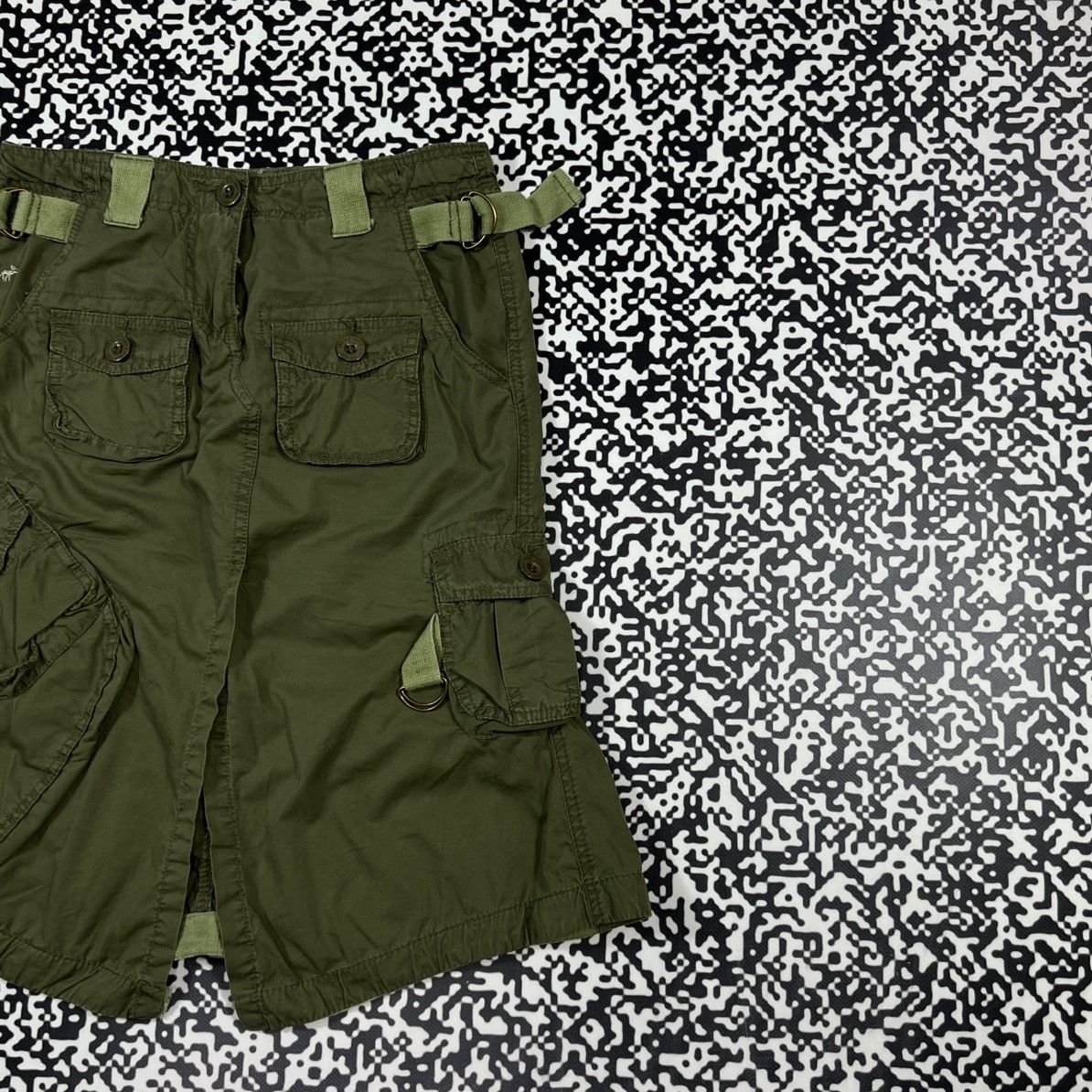 Abercrombie & Fitch Vintage Y2K Abercrombie Fitch Cargo Utility Style Skirt Size 26" / US 2 / IT 38 - 4 Thumbnail