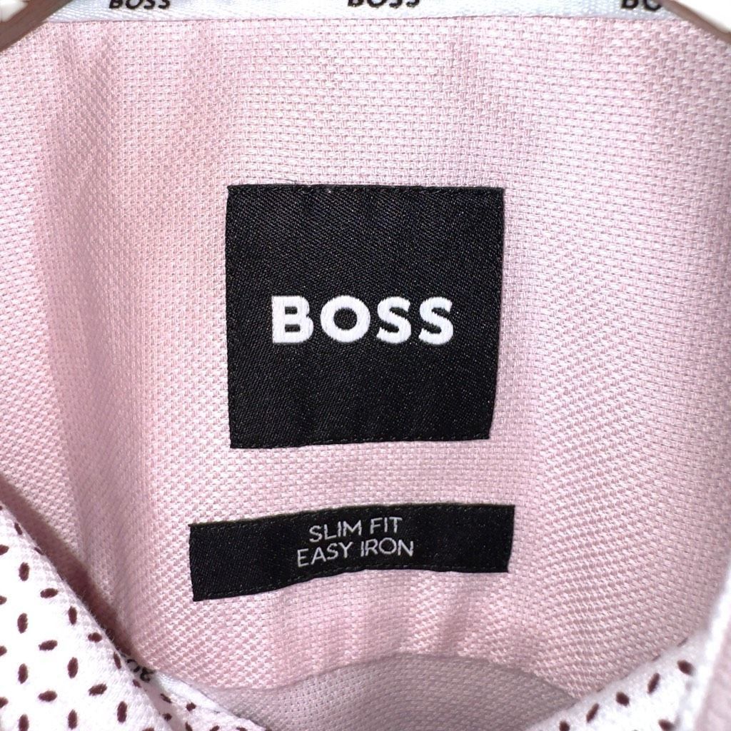 Hugo Boss Boss Hugo Boss Pink Slim-Fit Spread Collar Dress Shirt M 15. Size US M / EU 48-50 / 2 - 2 Thumbnail