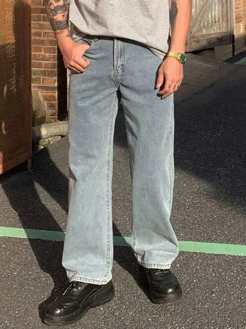 Jean VINTAGE RETRO 90s washed jeans pants Size US 30 / EU 46 - 3 Thumbnail