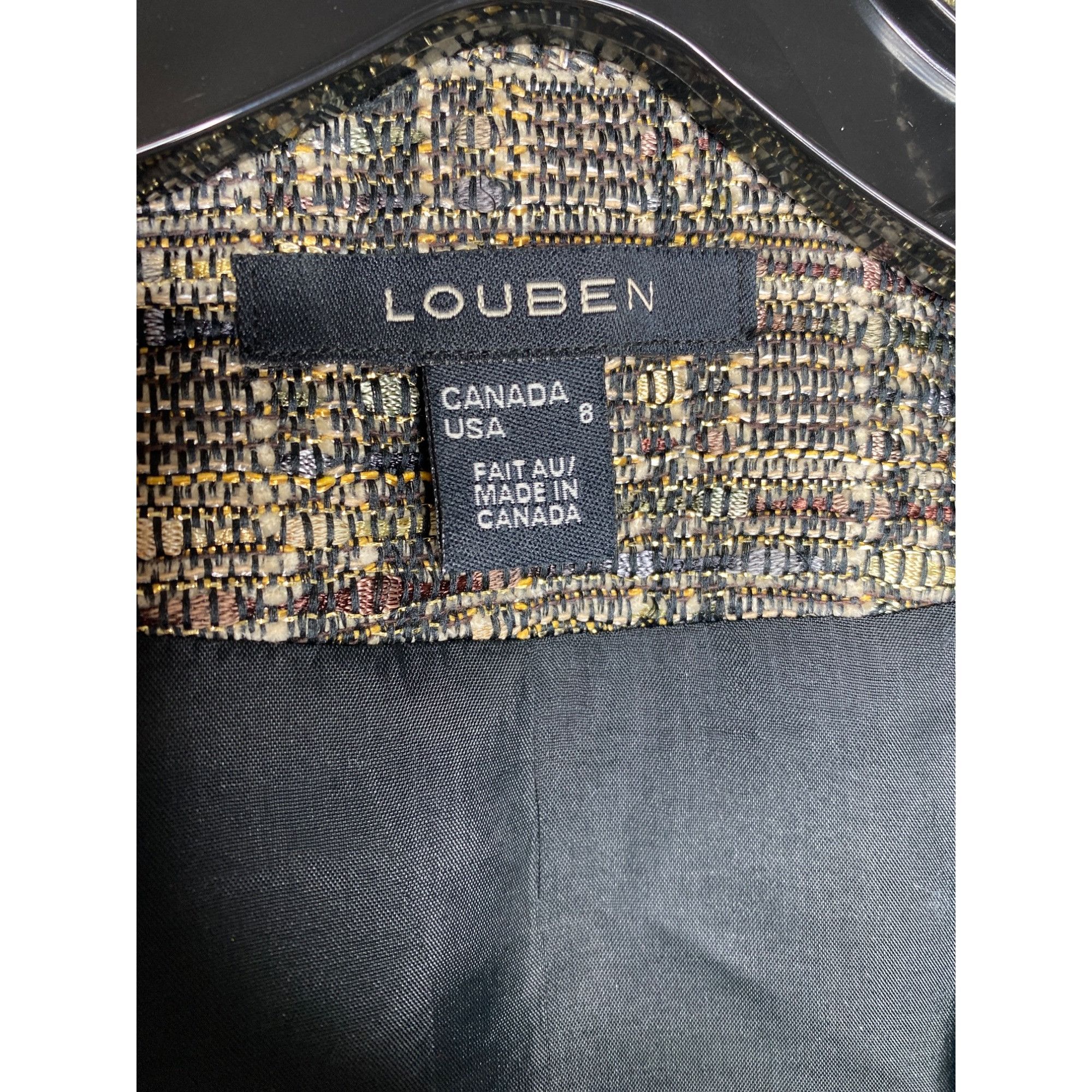 Other VINTAGE LOUBEN WOMEN'S METALLIC TWEED JACKET SZ 8 Size M / US 6-8 / IT 42-44 - 6 Thumbnail