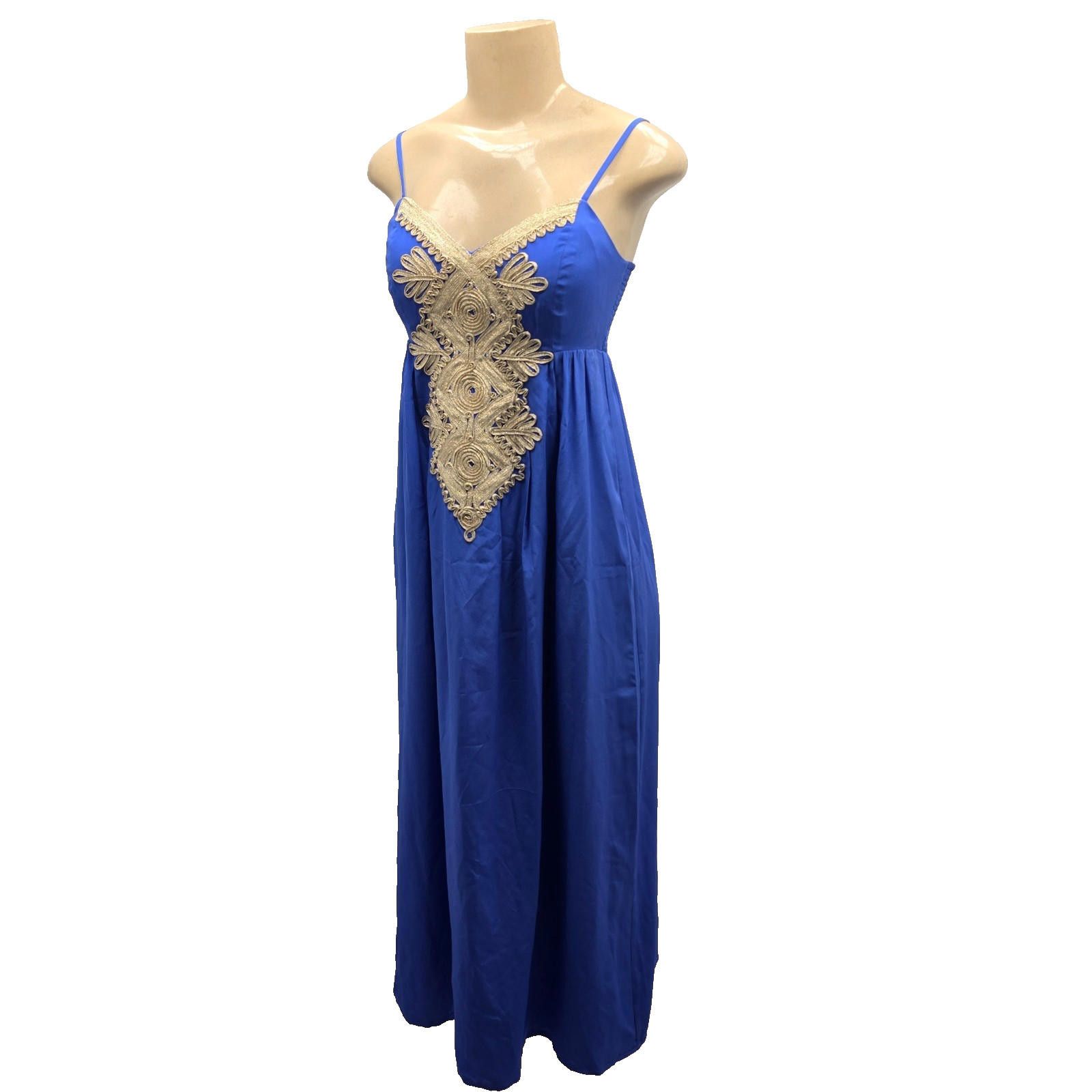 Other NWT Lilly Pulitzer Silk Maxi Dress Blue Gold Size 00 Formal Size XXS / US 00 / IT 34 - 1 Thumbnail
