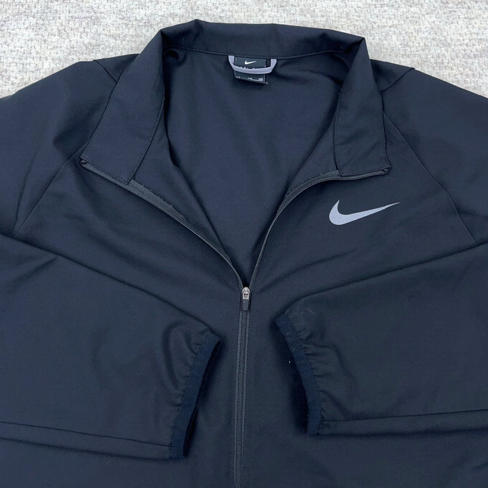 Nike Nike Dri Fit Jacket Men XXL 2XL Black Windbreaker Track Suit Unlined Lightweight) Size 48R - 2 Thumbnail