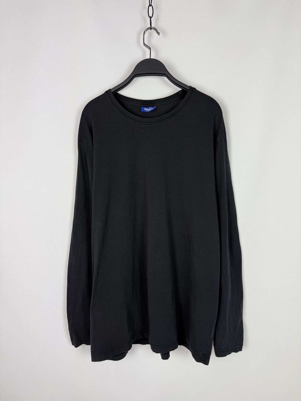 Vintage Y2K Vintage Whale Faded Black Blank Long Sleeve Shirt XXL Size US XXL / EU 58 / 5 - 1 Thumbnail