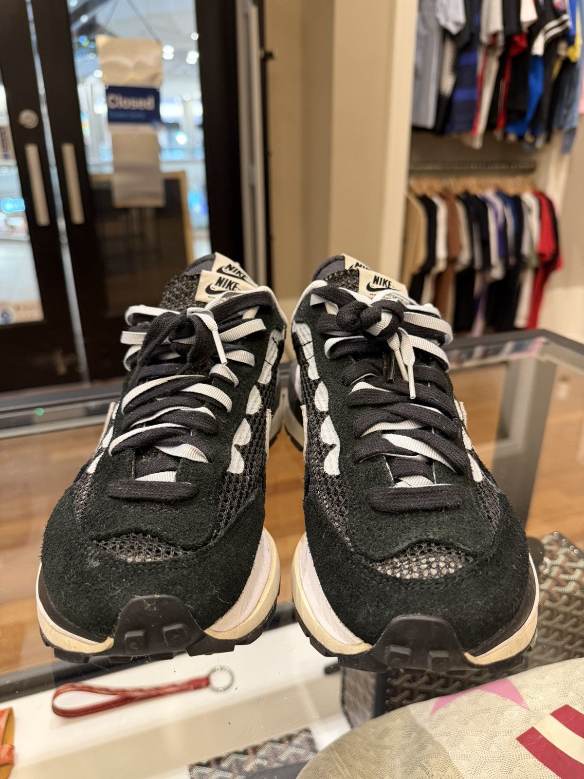 Nike × Sacai Sacai x Nike Vaporwaffle - Black White Size US 8 / EU 41 - 5 Thumbnail