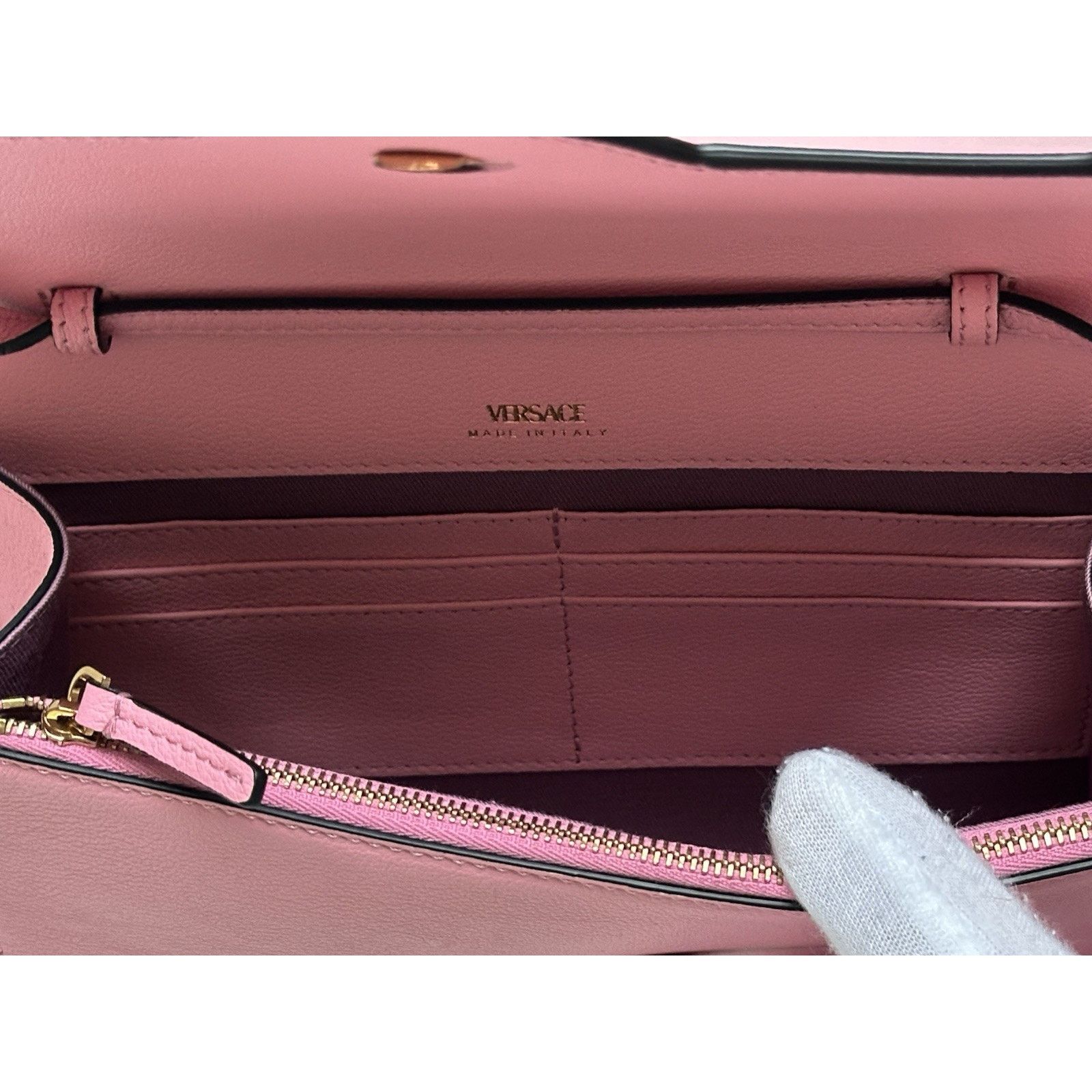 Versace Versace Medusa Leather Mini Pink Shoulder Bag Italy 1021608 Size ONE SIZE - 12 Thumbnail