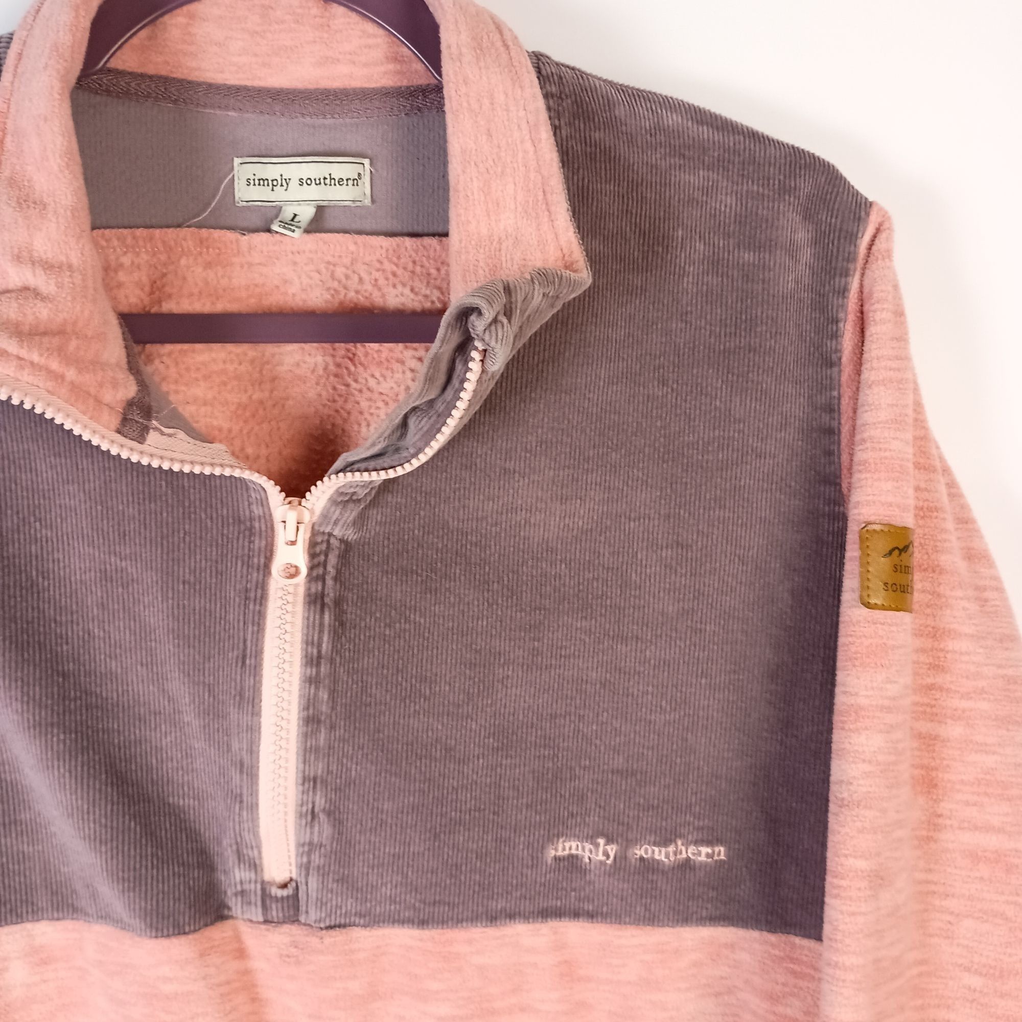 Other Simply Southern Corduroy Quarter Zip Pullover Womens M Coral Size M / US 6-8 / IT 42-44 - 6 Thumbnail