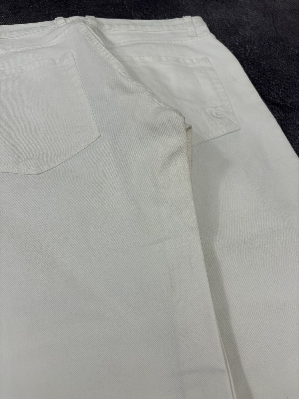Iceberg Vintage Iceberg Men’s White Italian Denim Straight Fit Jeans Size US 31 - 19 Thumbnail