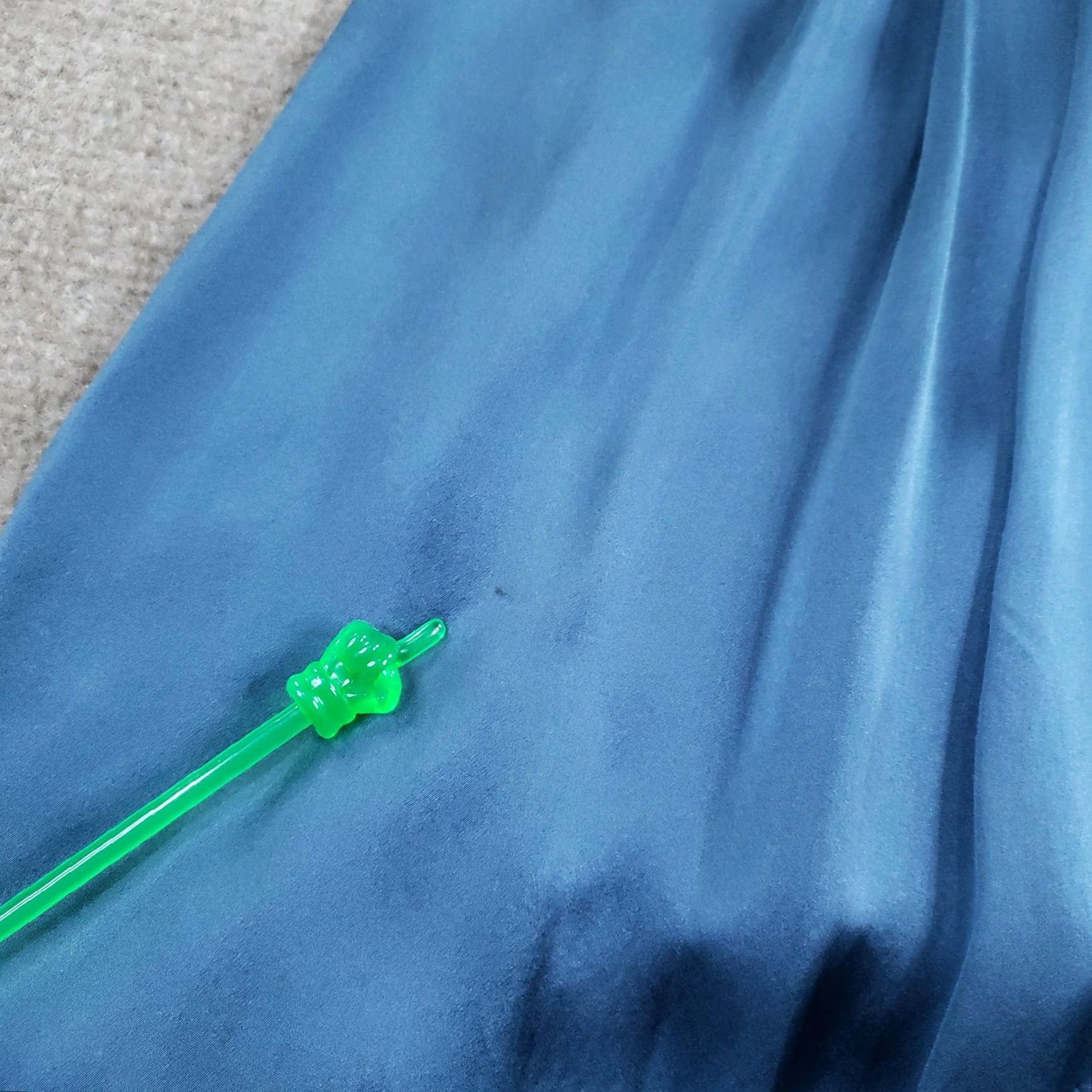 Anthropologie Anthropologie Dress 10 Blue Satin Sleeveless Asymmetrical Cocktail Womens Size L / US 10 / IT 46 - 6 Thumbnail