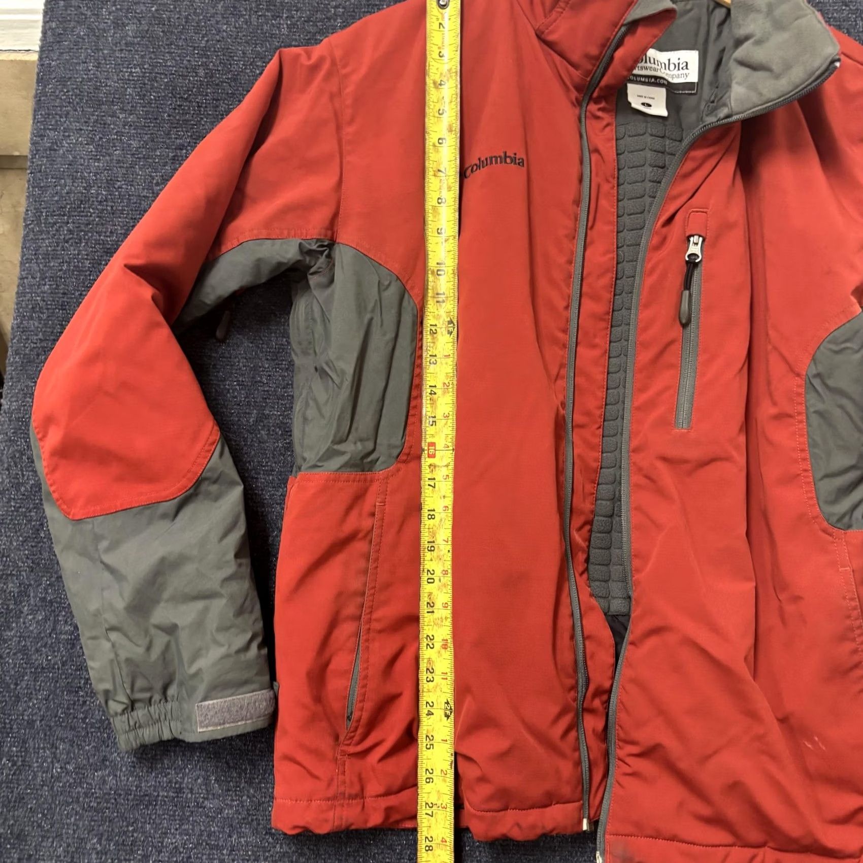 Vintage Columbia Jacket Mens Large Red Fleece Lined Full Zip Windbreaker Hiking Outdoor Casual Travel Size US L / EU 52-54 / 3 - 4 Thumbnail