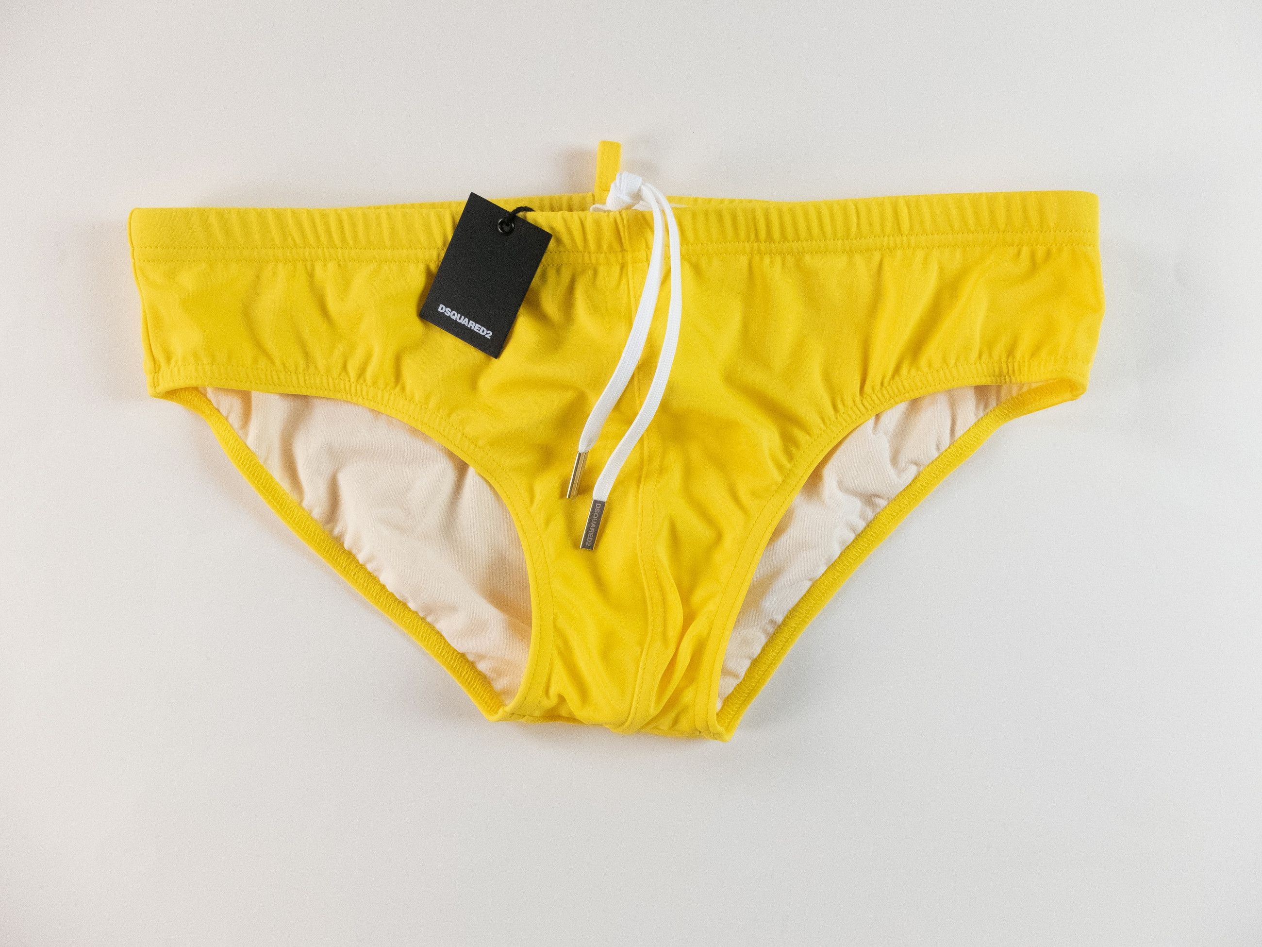Dsquared2 DSQUARED2 yellow & pink logo print swim briefs 52 XL Size US 36 / EU 52 - 2 Thumbnail