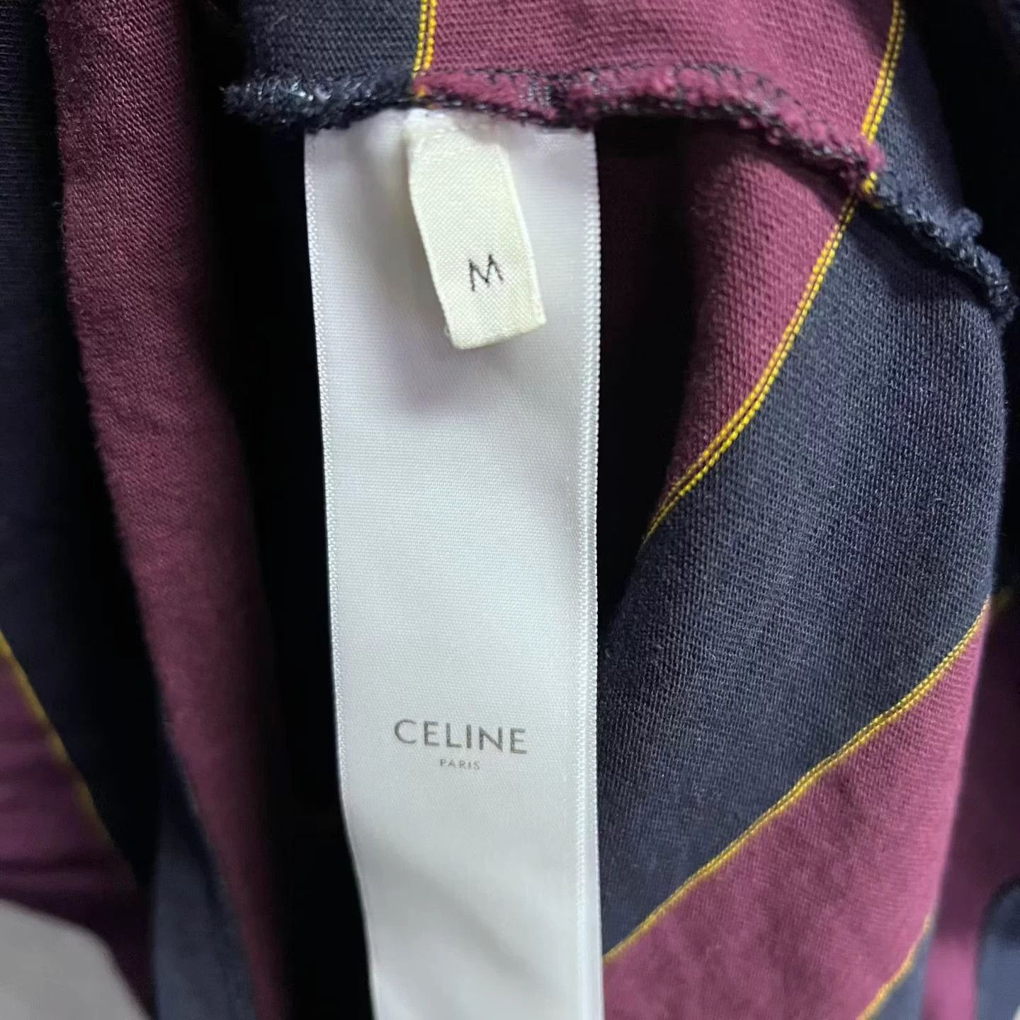 Celine Celine Red Stripe Crewneck Short-Sleeve Tee M with Tags Size M / US 6-8 / IT 42-44 - 4 Thumbnail