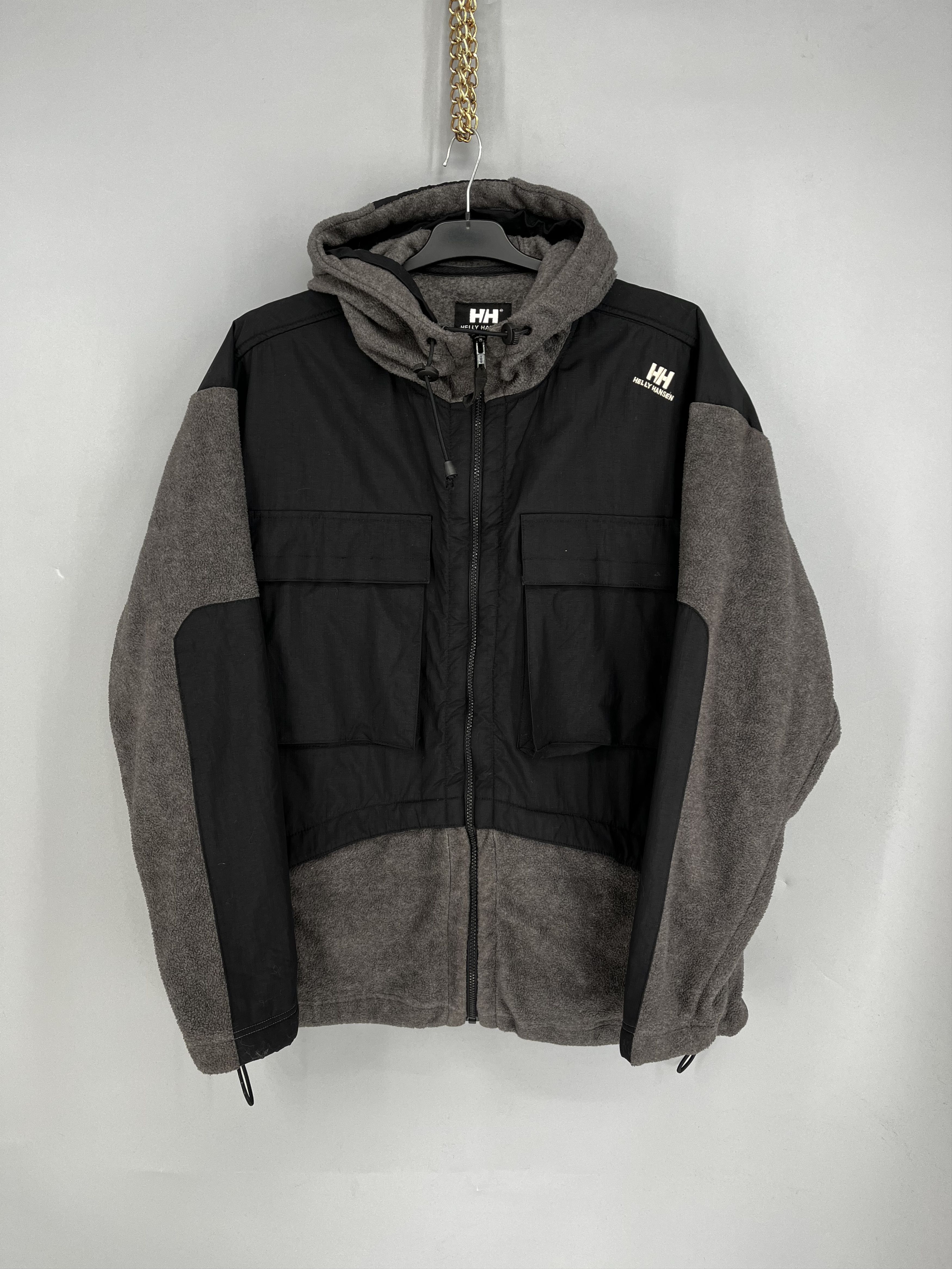 Helly Hansen Vinatge Helly Hansen Drill Fleece Full Zip Hooded Jacket Size US XL / EU 56 / 4 - 1 Thumbnail