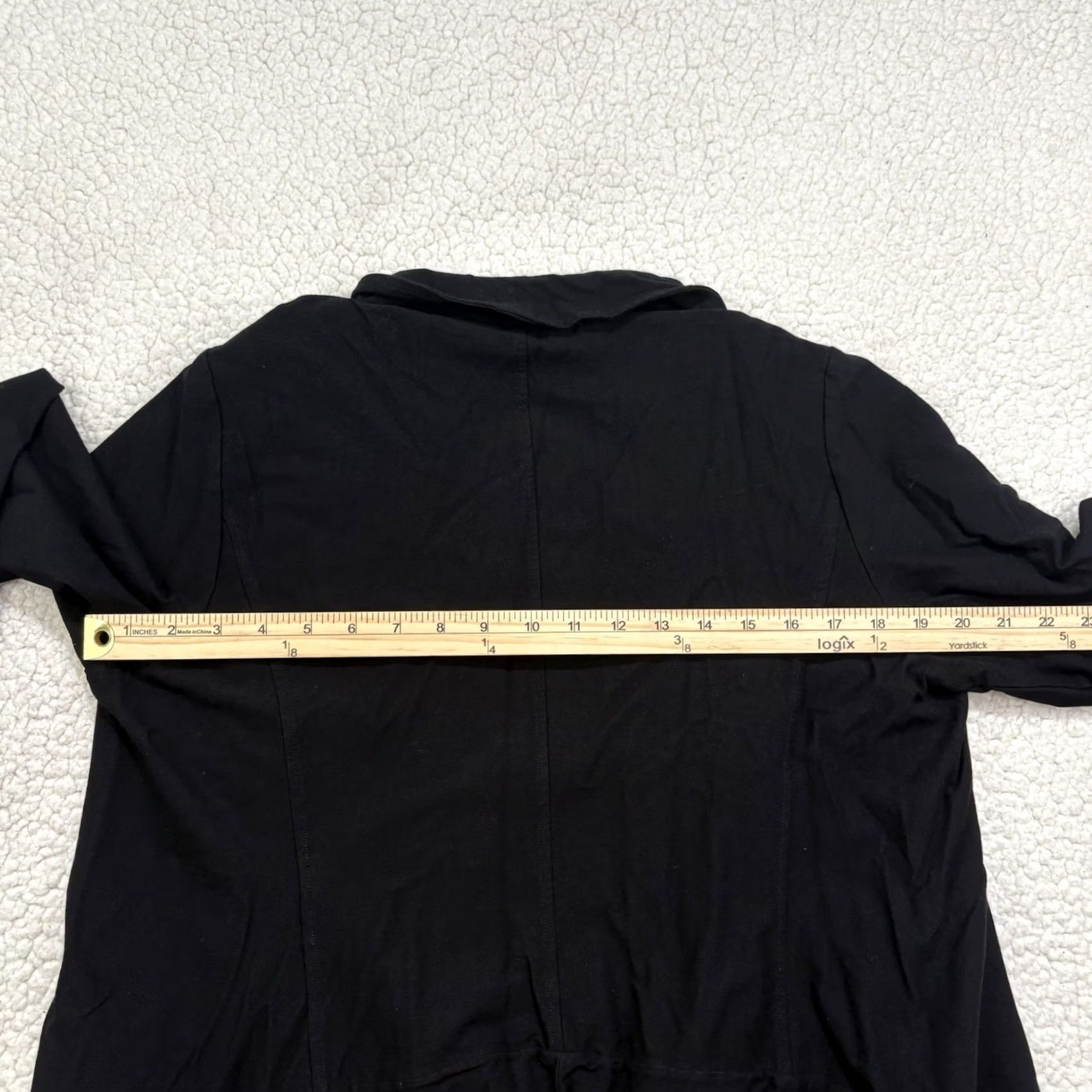 Eileen Fisher Eileen Fisher Black Cardigan Sweater XL Draped Open Front Knit Lightweight Size XL / US 12-14 / IT 48-50 - 5 Thumbnail